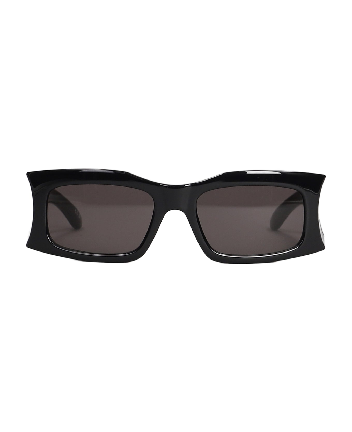 Balenciaga Hourglass Rect Sunglasses In Black Nylon - black