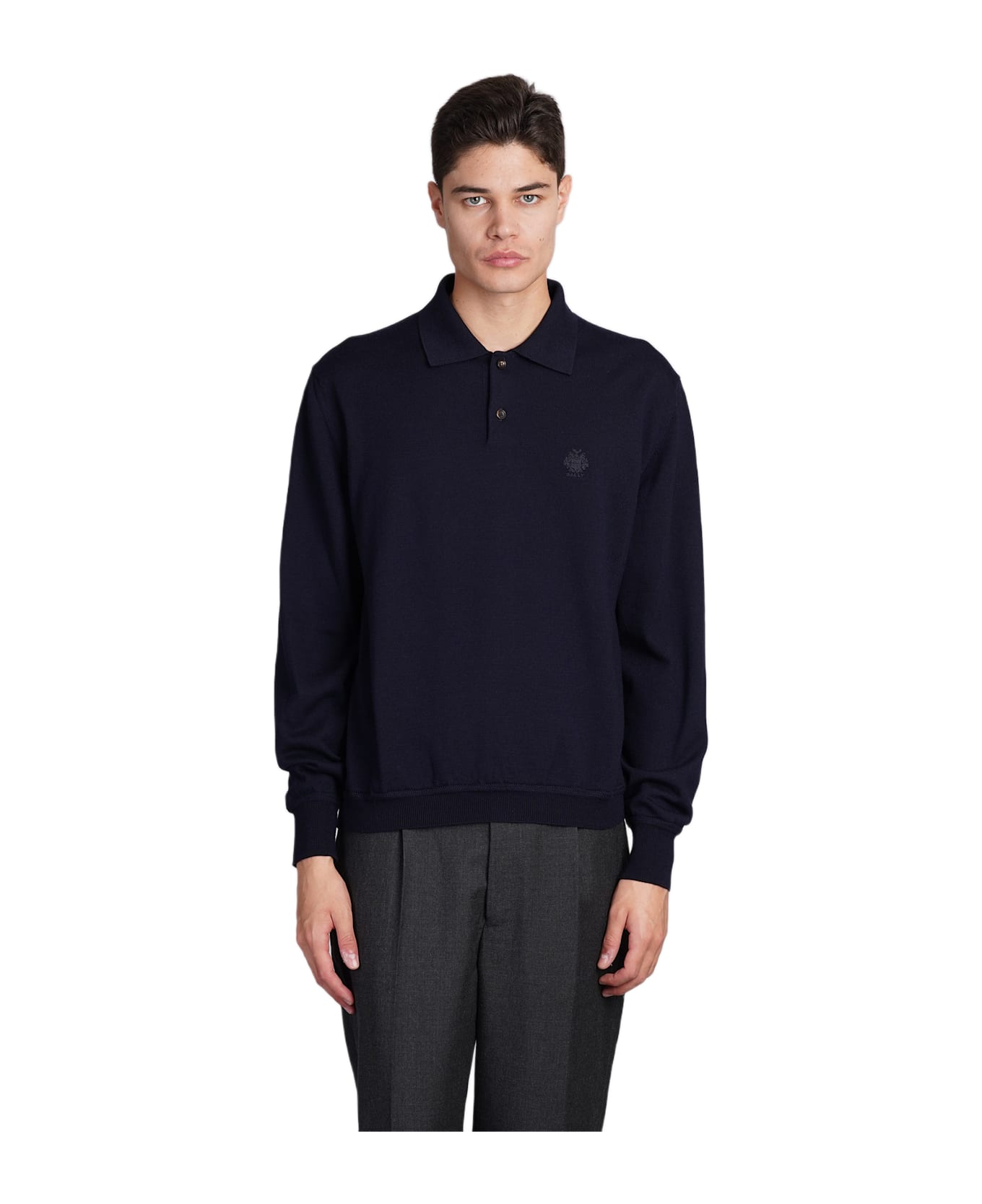 Bally Polo In Blue Wool - blue
