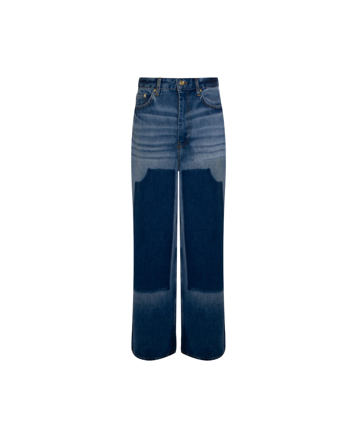 Ganni Light Blue Cotton Jeans - TINT WASH