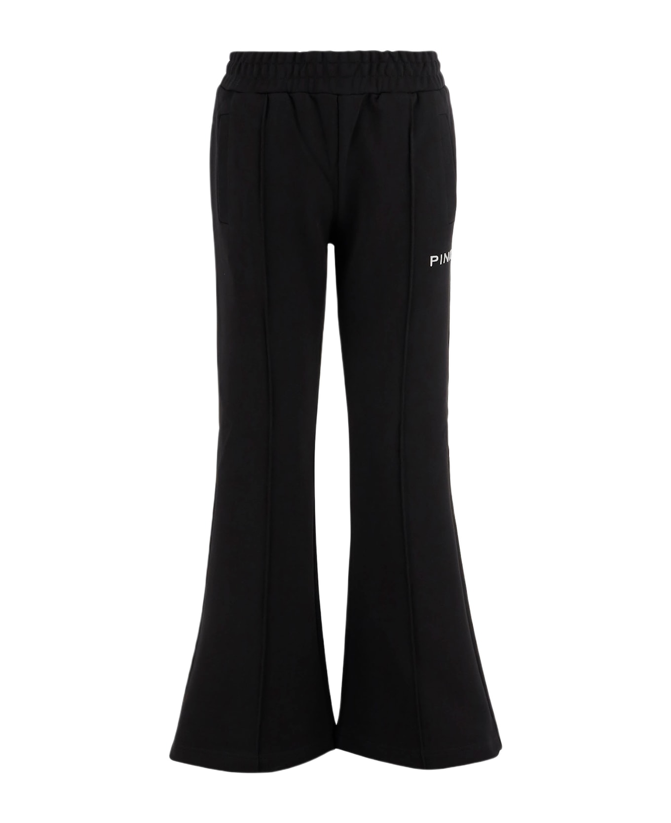 Pinko Cotton Logo Pants - Black