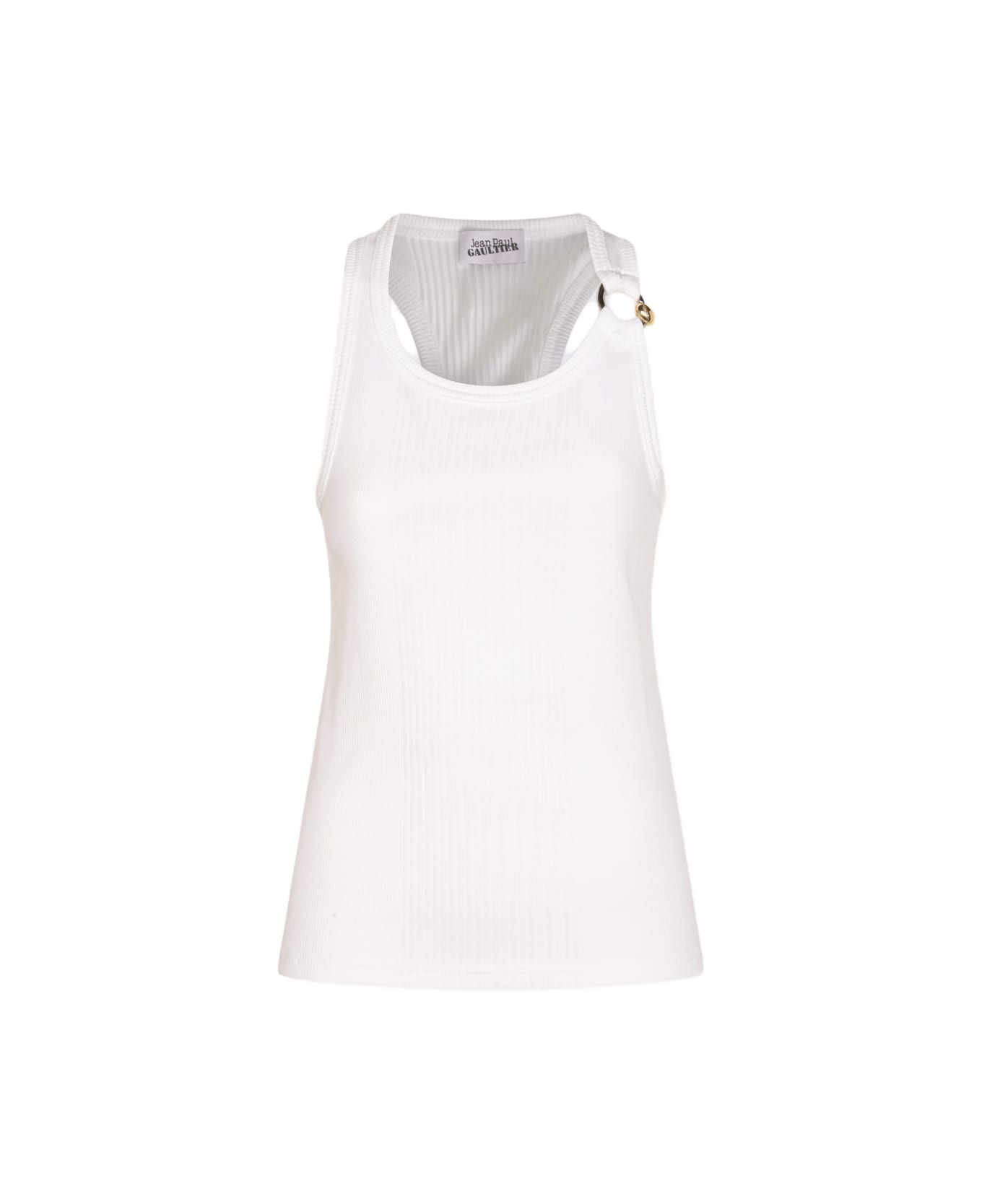 Jean Paul Gaultier White Cotton Top - White
