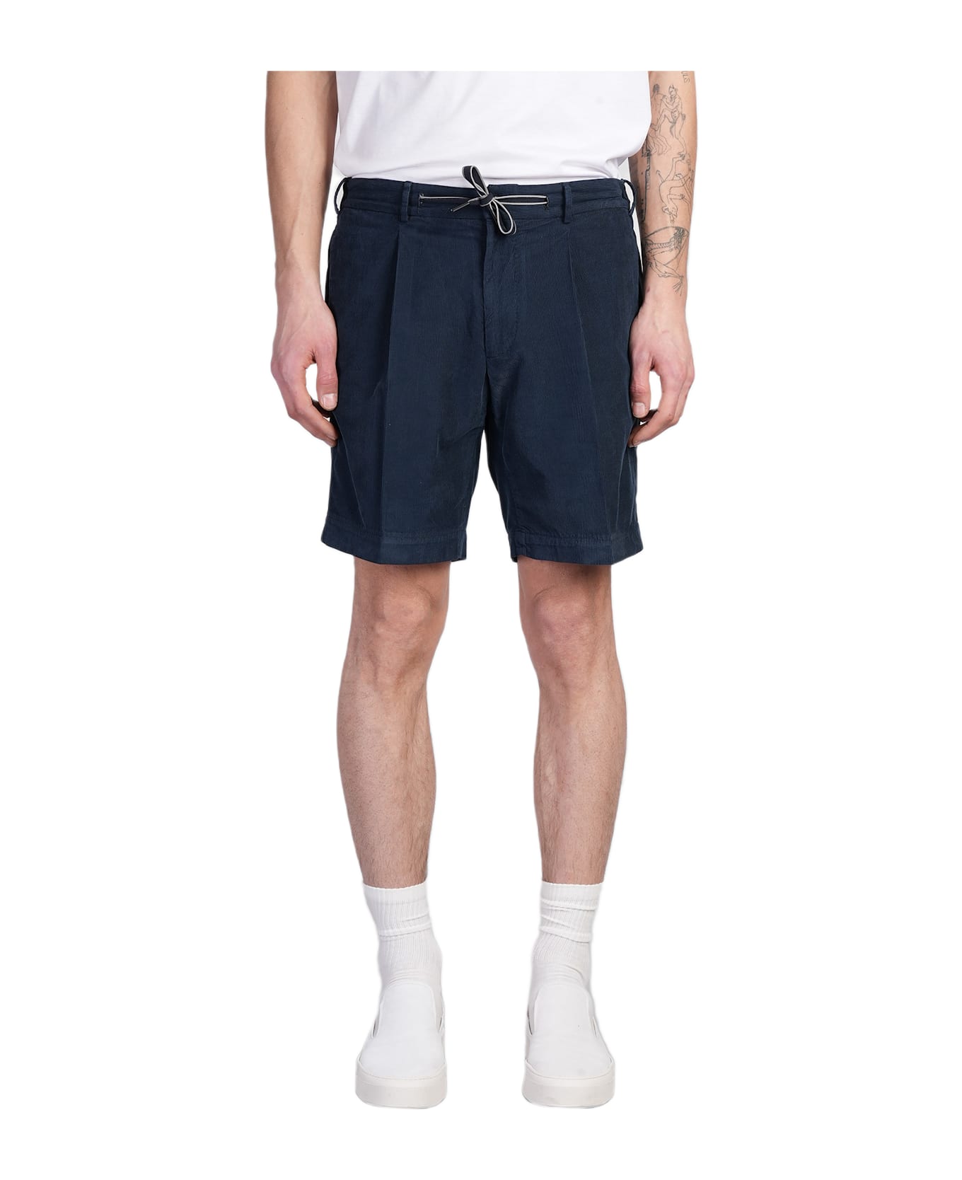 Santaniello Ancora Evo Shorts In Blue Cotton - blue