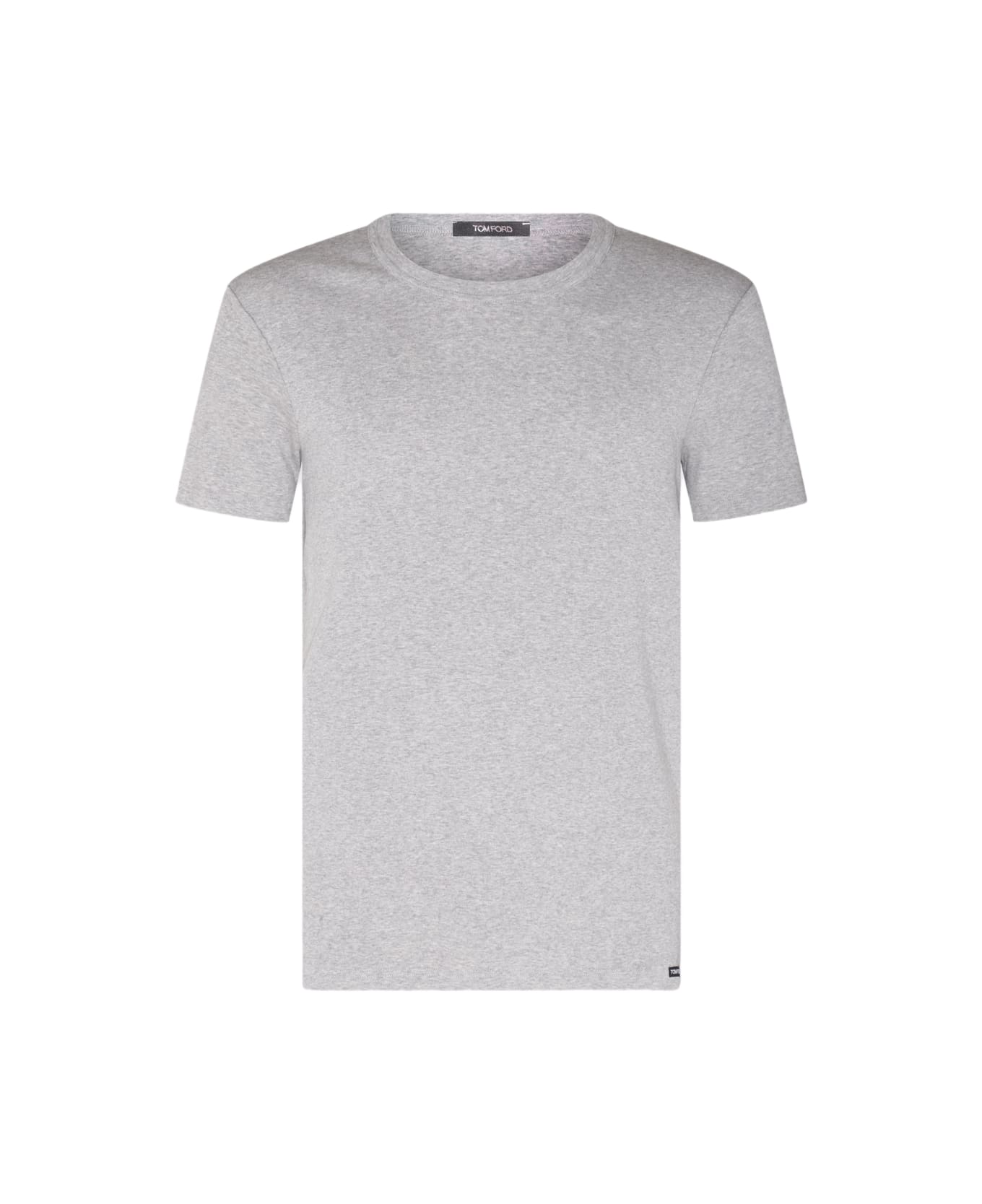 Tom Ford Grey Cotton Blend T-shirt - Grey シャツ