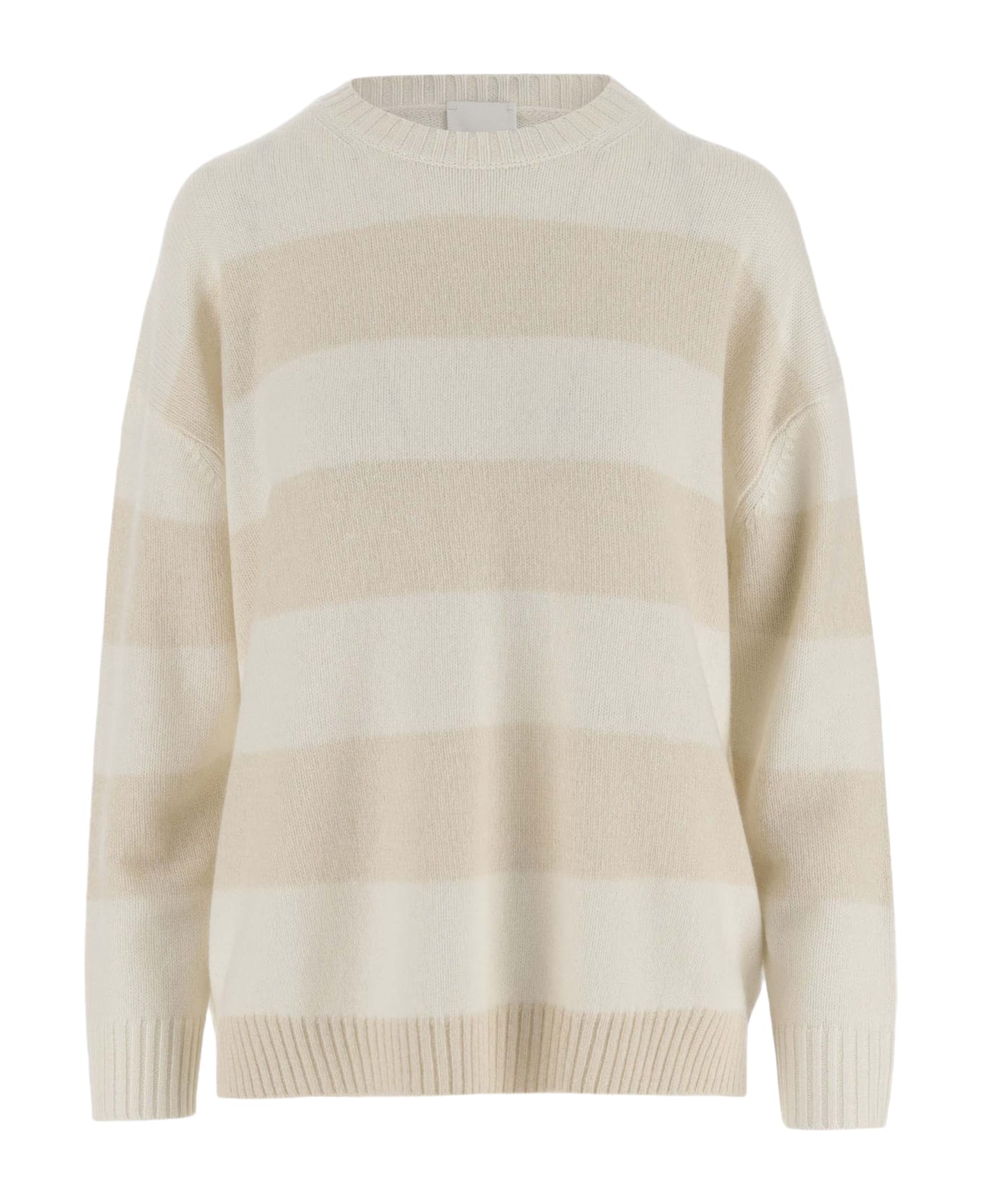 Allude Wool And Cashmere Blend Striped Sweater - Red