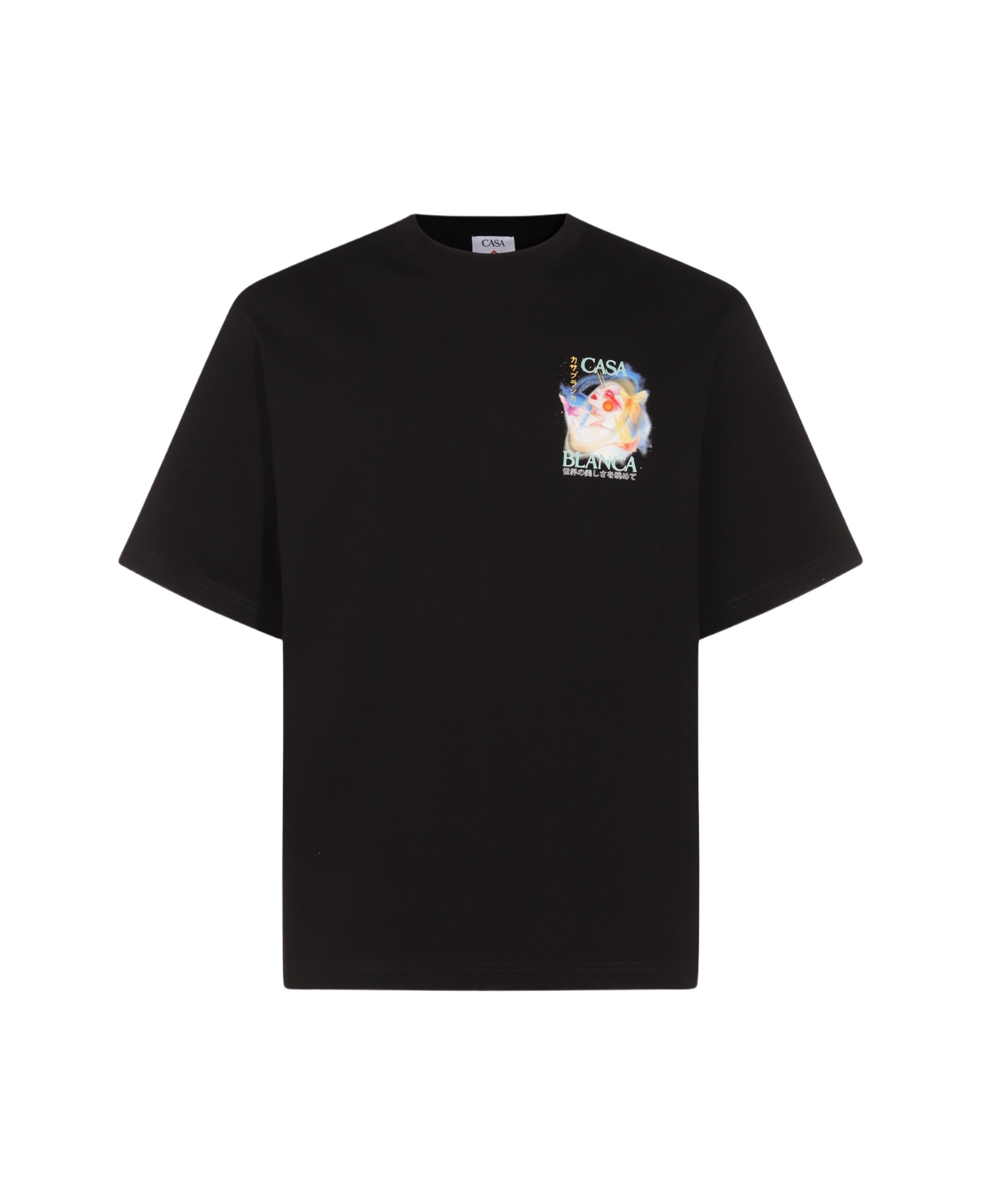 Casablanca Black Cotton T-shirt - Black