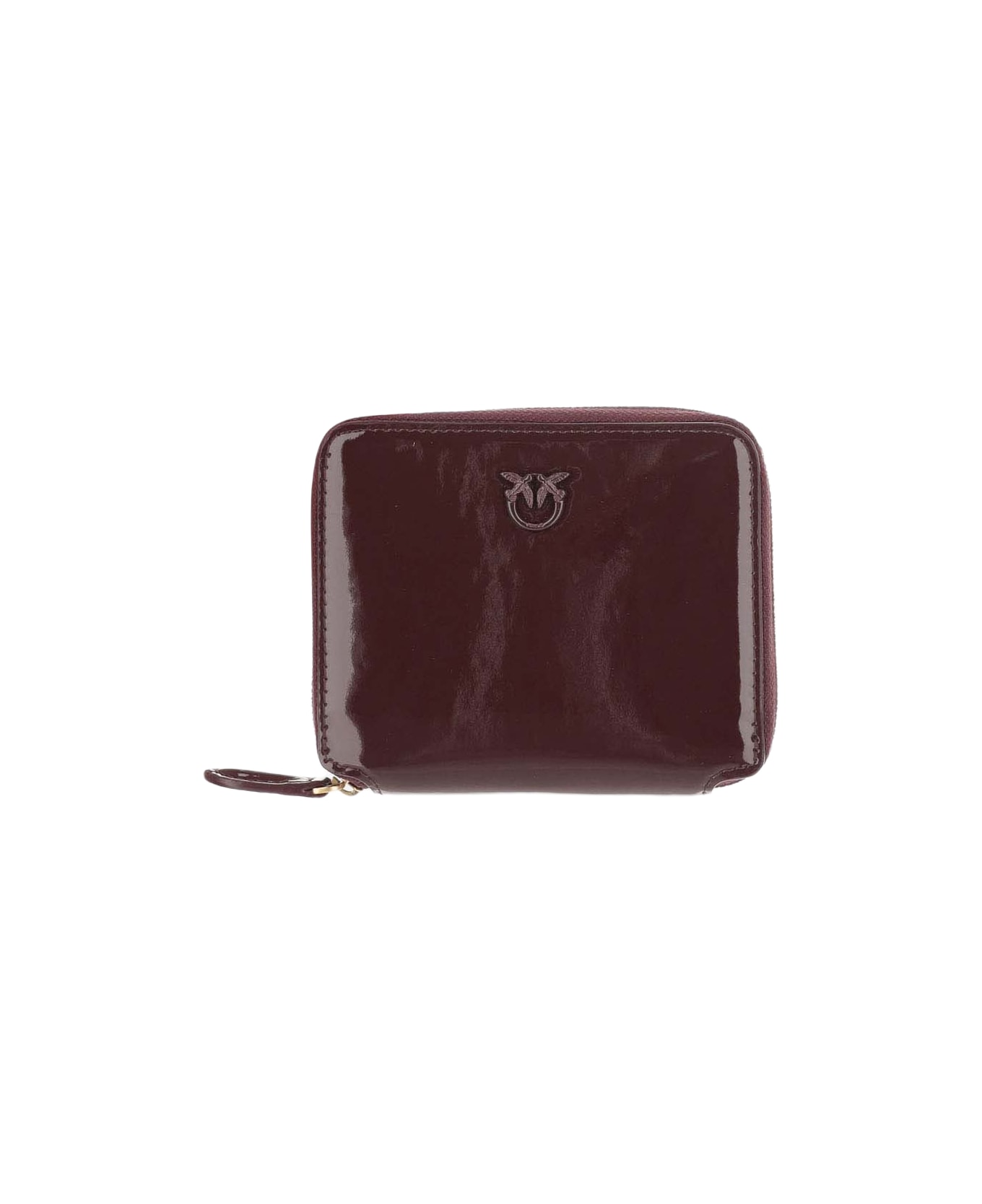 Pinko Wallet With Logo - Bordeaux