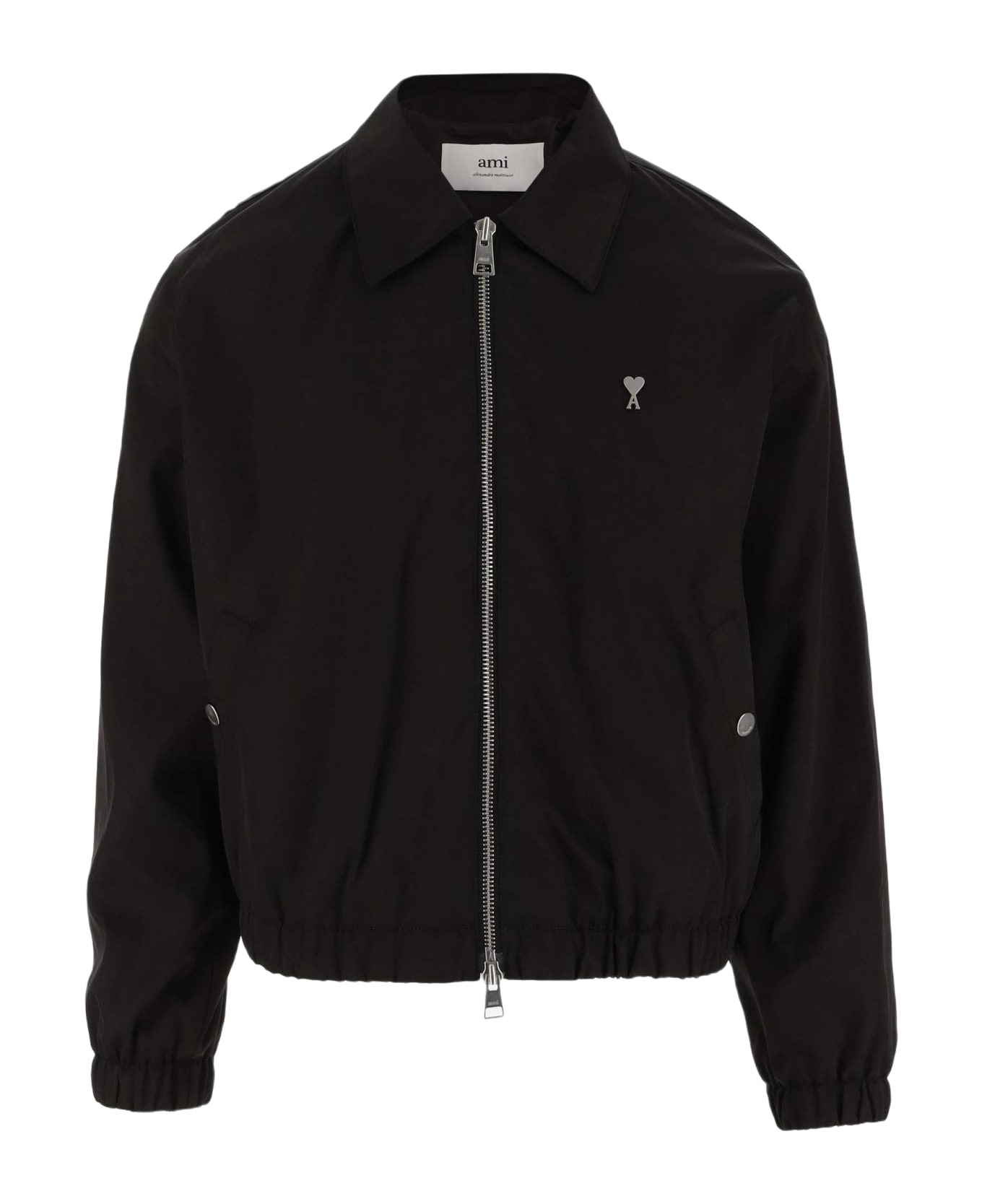 Ami Alexandre Mattiussi Technical Fabric Jacket With Logo - Black