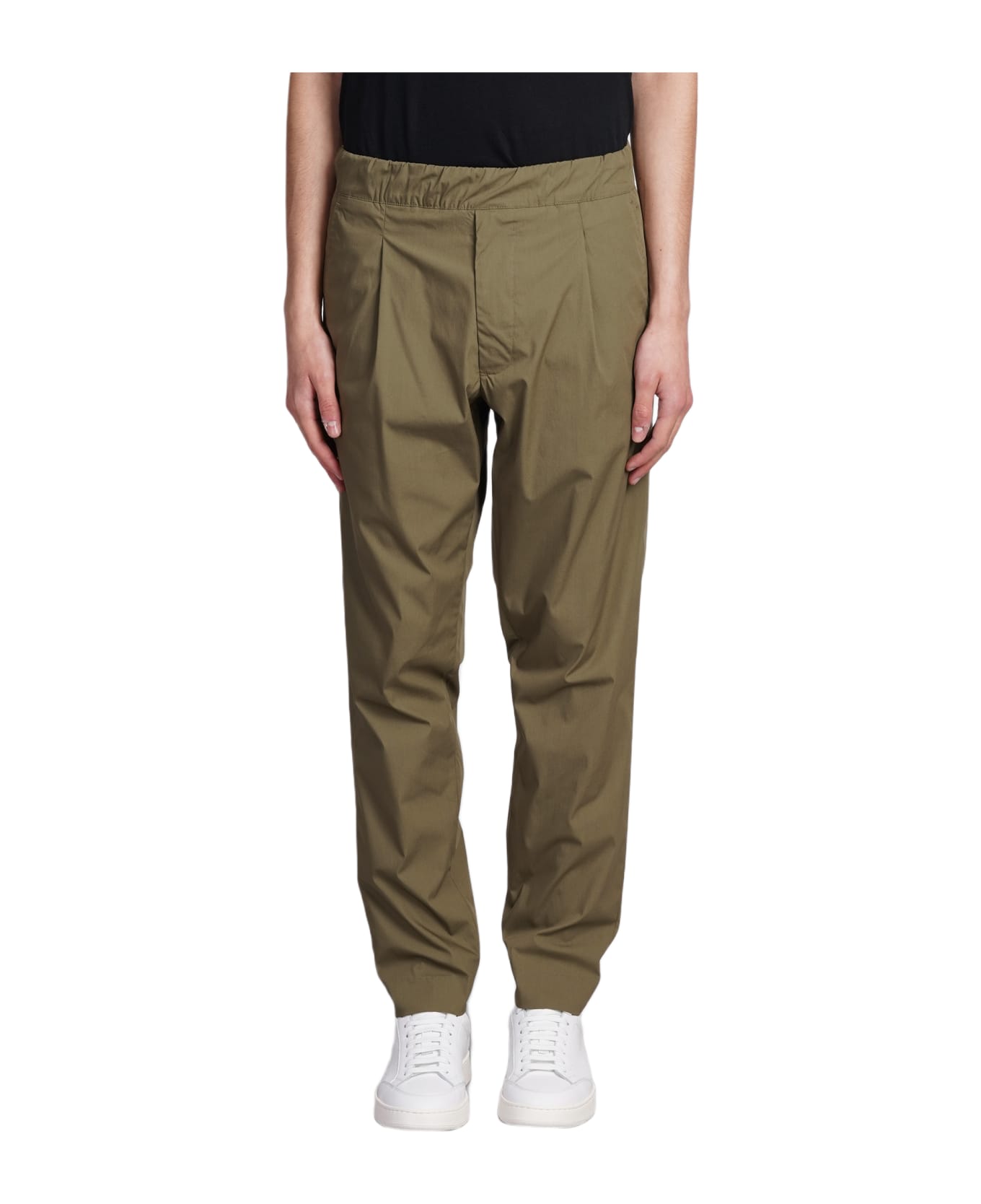 Low Brand Patrick Pants In Green Cotton