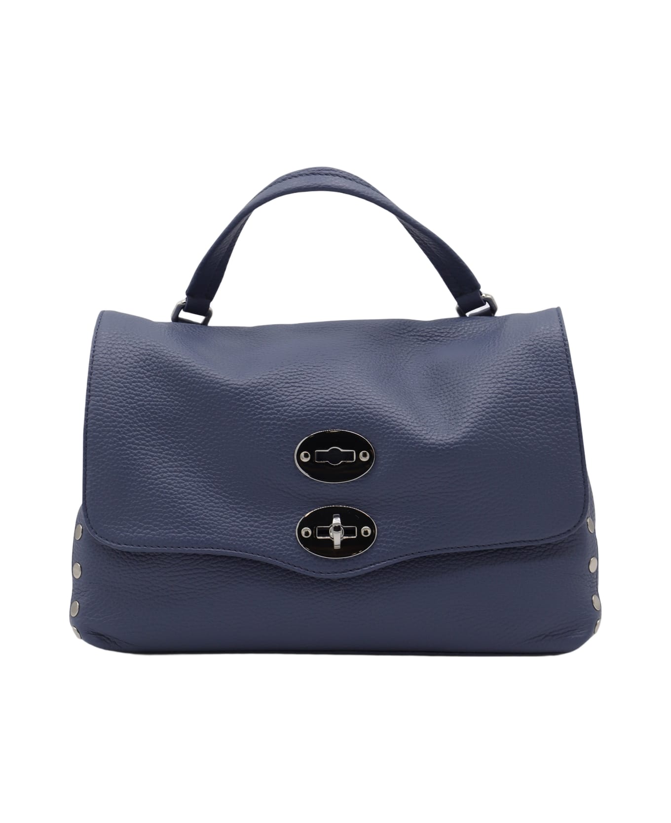 Zanellato Blue Leather Postina Baby Top Handle Bag - BLUE PAVON