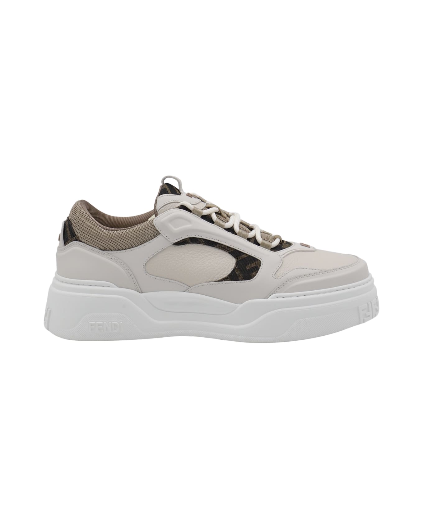 Fendi White Force Sneakers - White