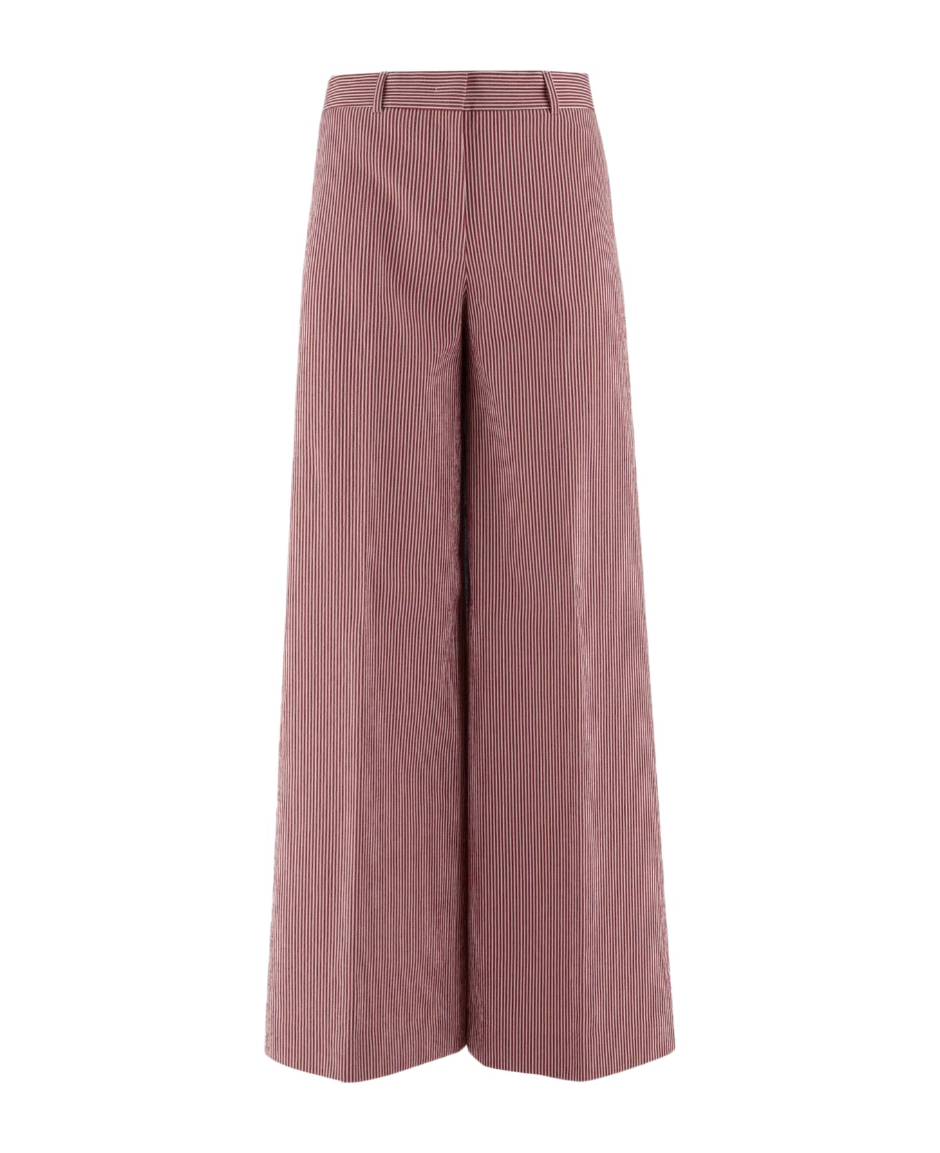 QL2 Cotton Blend Palazzo Pants - Red ボトムス