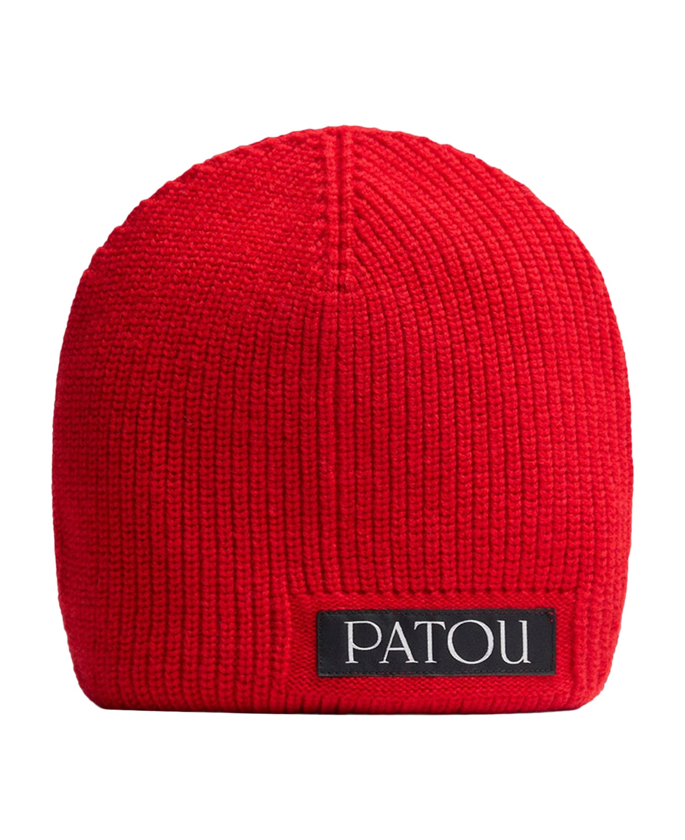Patou Stretch Wool Blend Beanie - Red