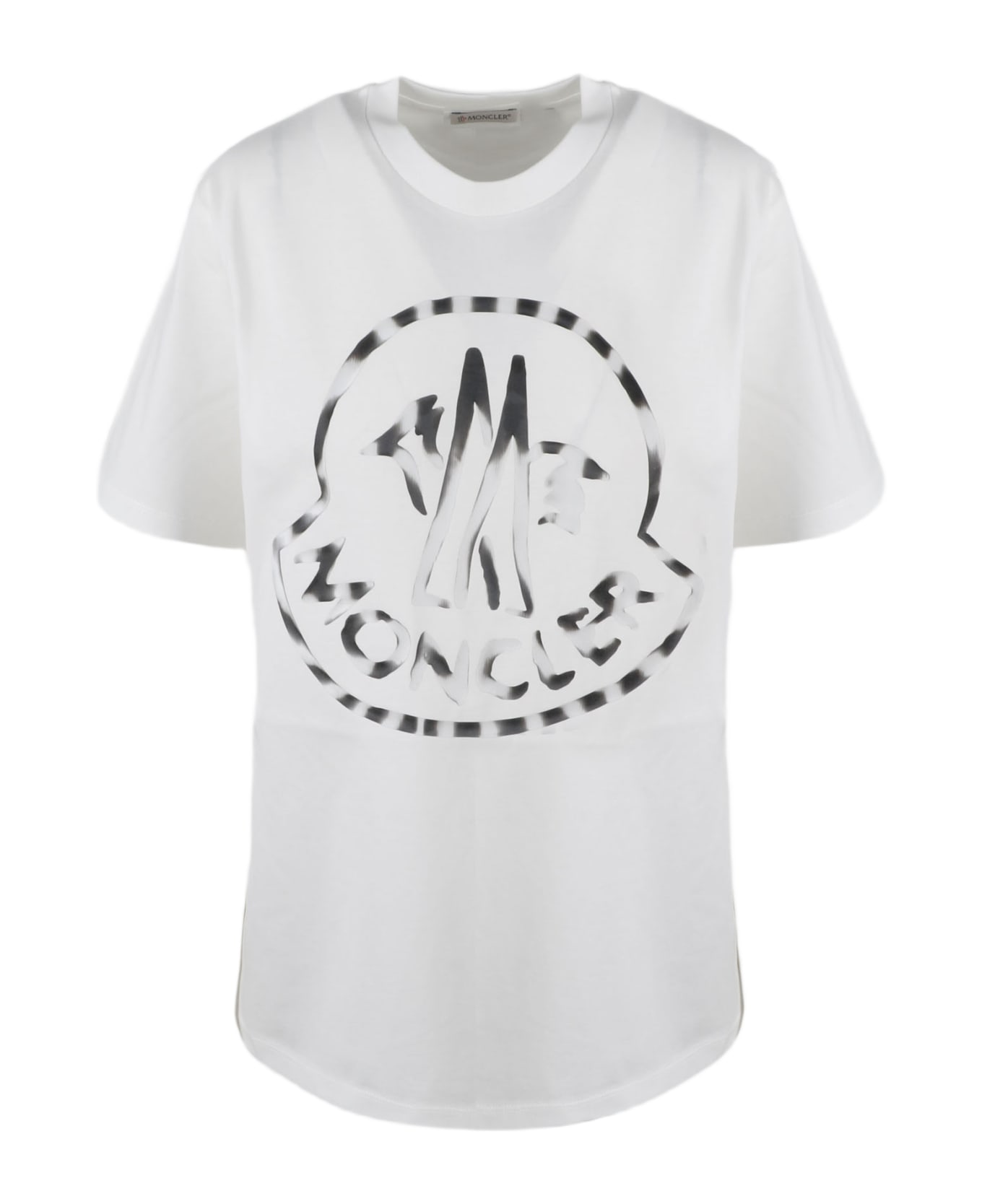 Moncler White Cotton T-shirt - White