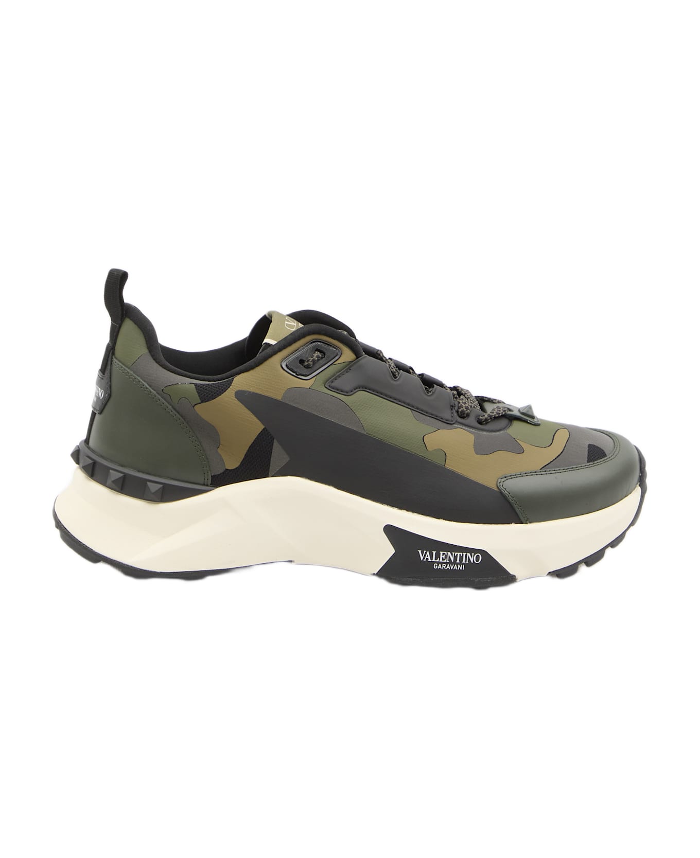 Valentino Garavani Sneaker Low Top True Act Camouflage - Nero-khaki-dk.grey-dandy/khaki-nero/iv-n