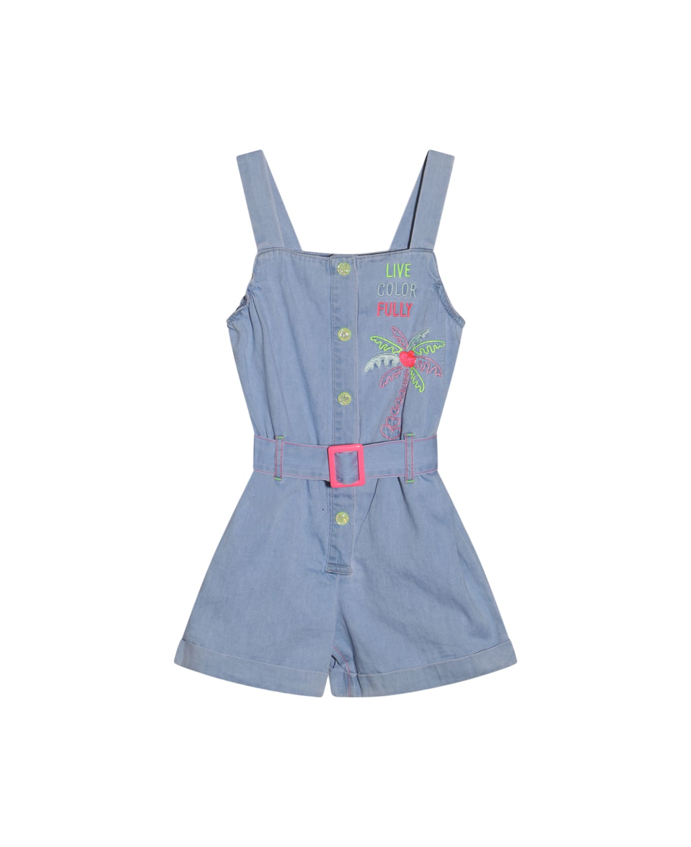 Billieblush Grey Cotton Jumpsuit - Light Grey