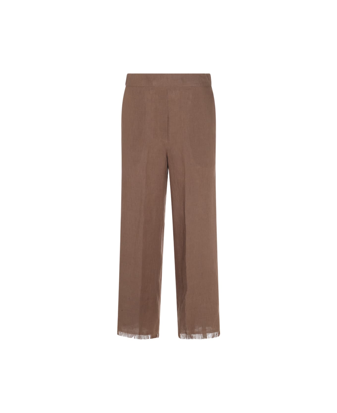 Antonelli Brown Linen Pants ボトムス