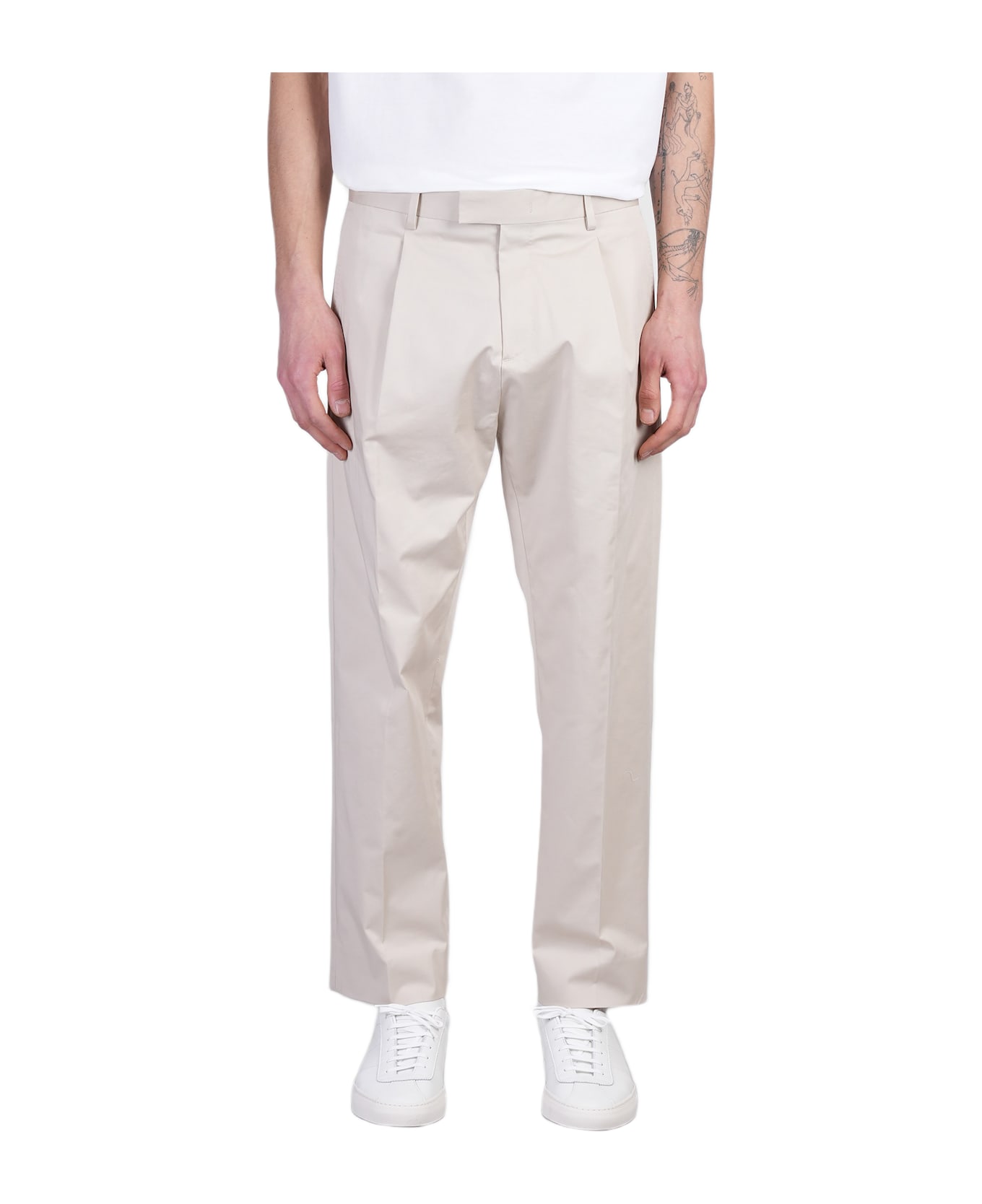 Low Brand Kim Pants In Beige Cotton - beige