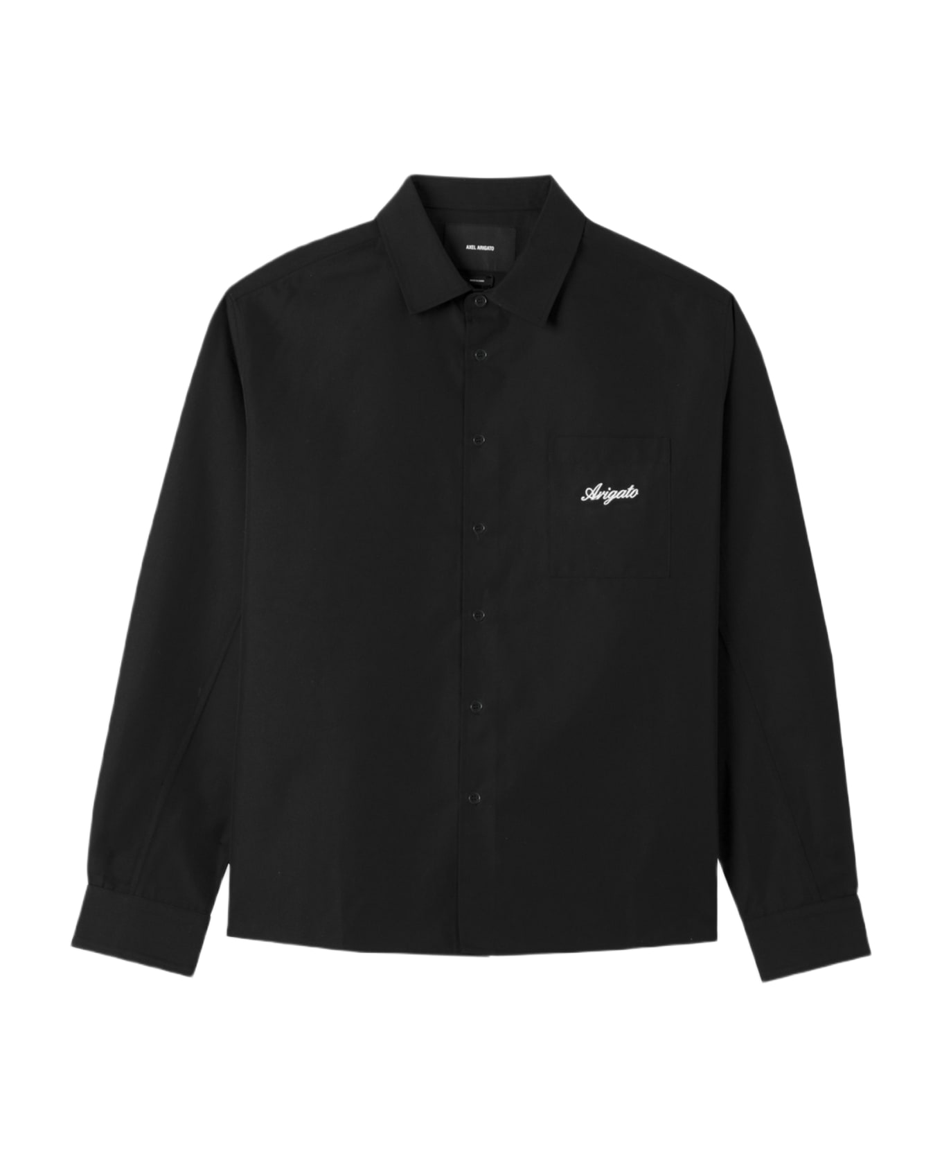 Axel Arigato Flow Overshirt Black shirt with chest pocket and logo - Flow overshirt - Nero