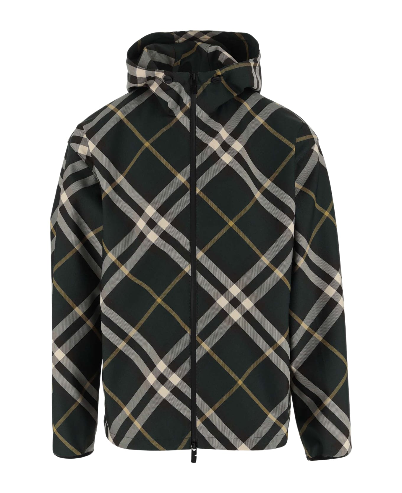 Burberry Nylon Jacket With Check Pattern - Red
