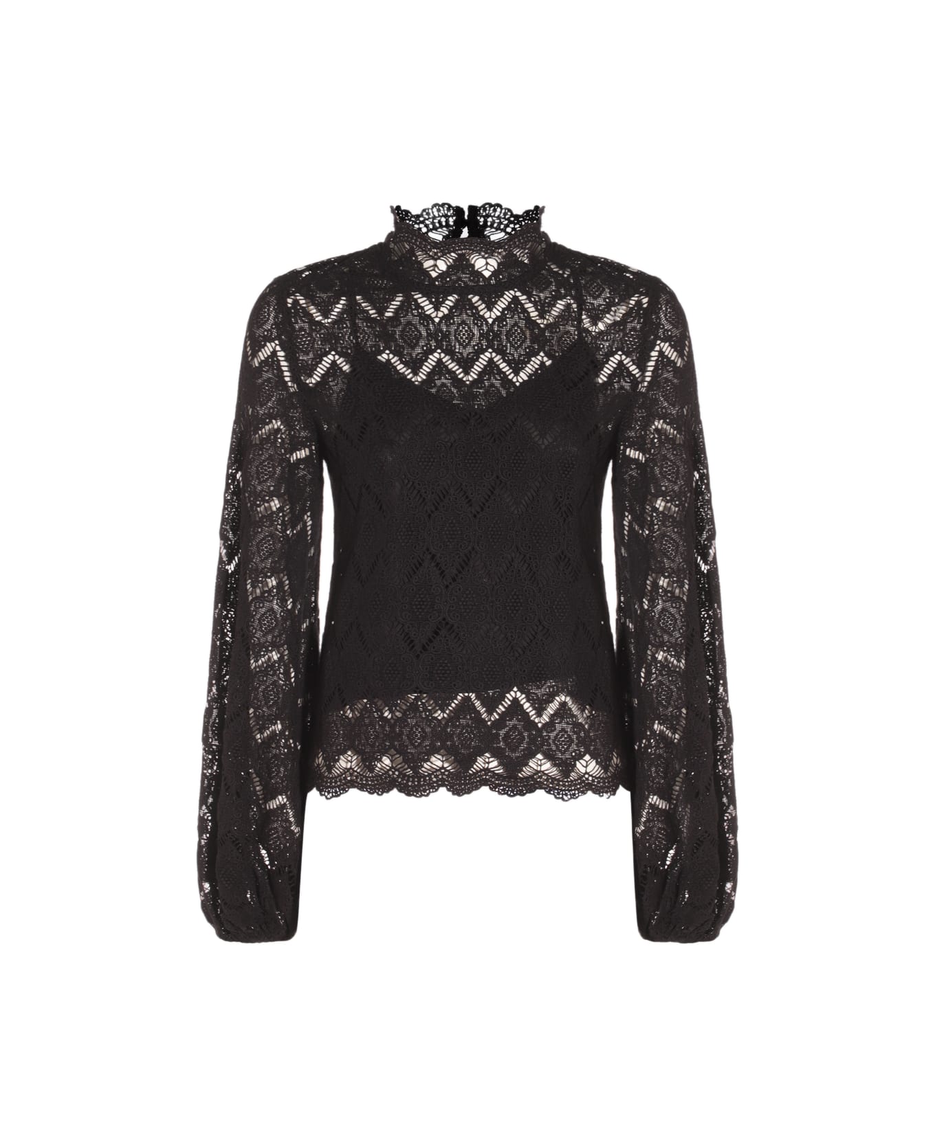 TwinSet Black Cotton Top - Black