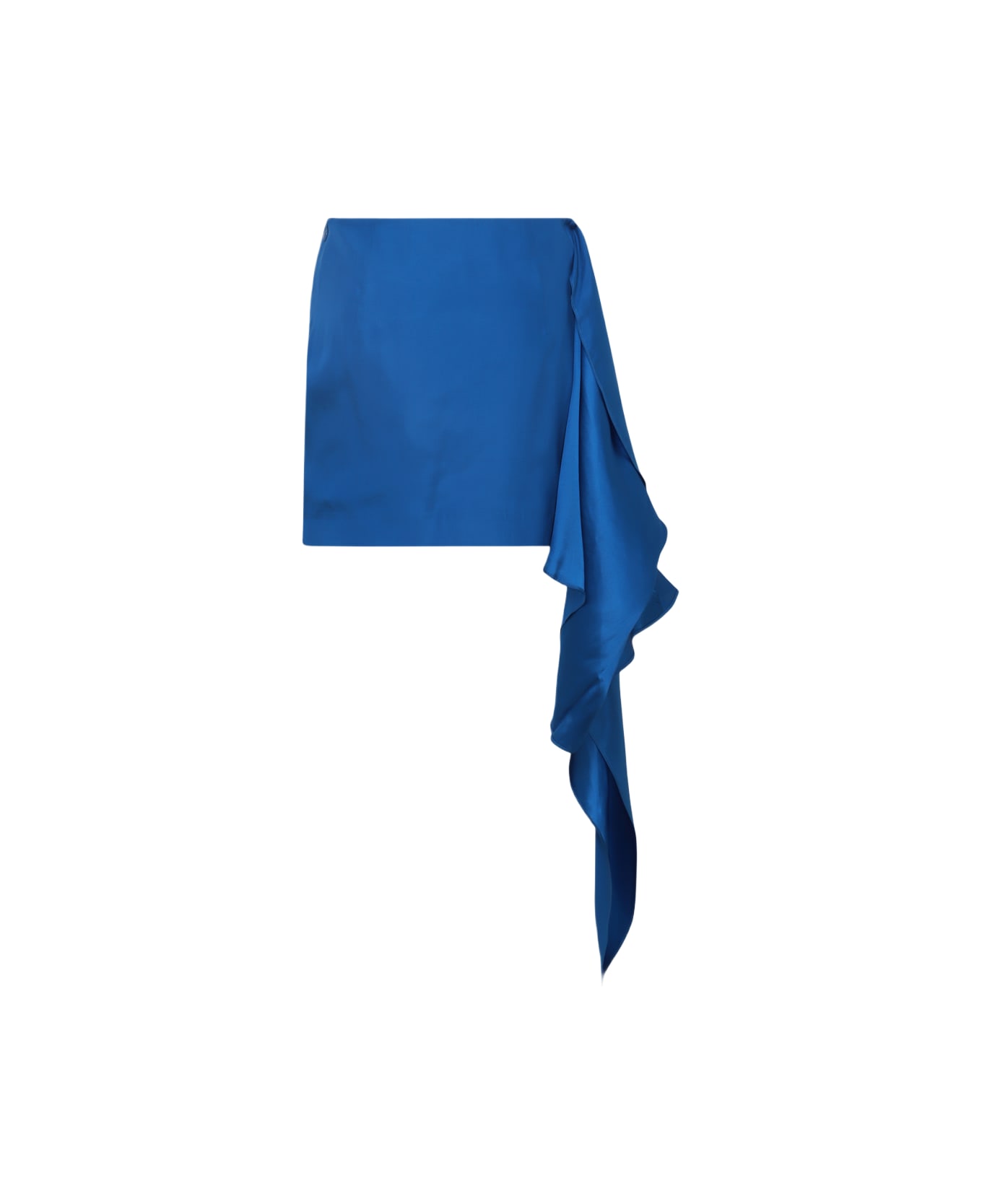 GAUGE81 Blue Lapis Silk Himeji Mini Skirt - LAPIS