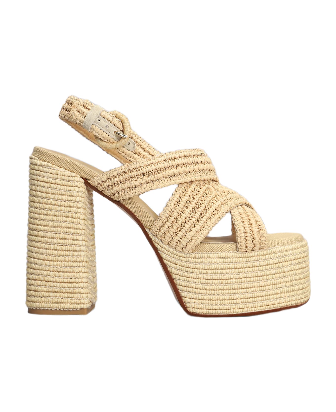 Castañer Fulvia-203 Sandals In Beige Fabric - beige