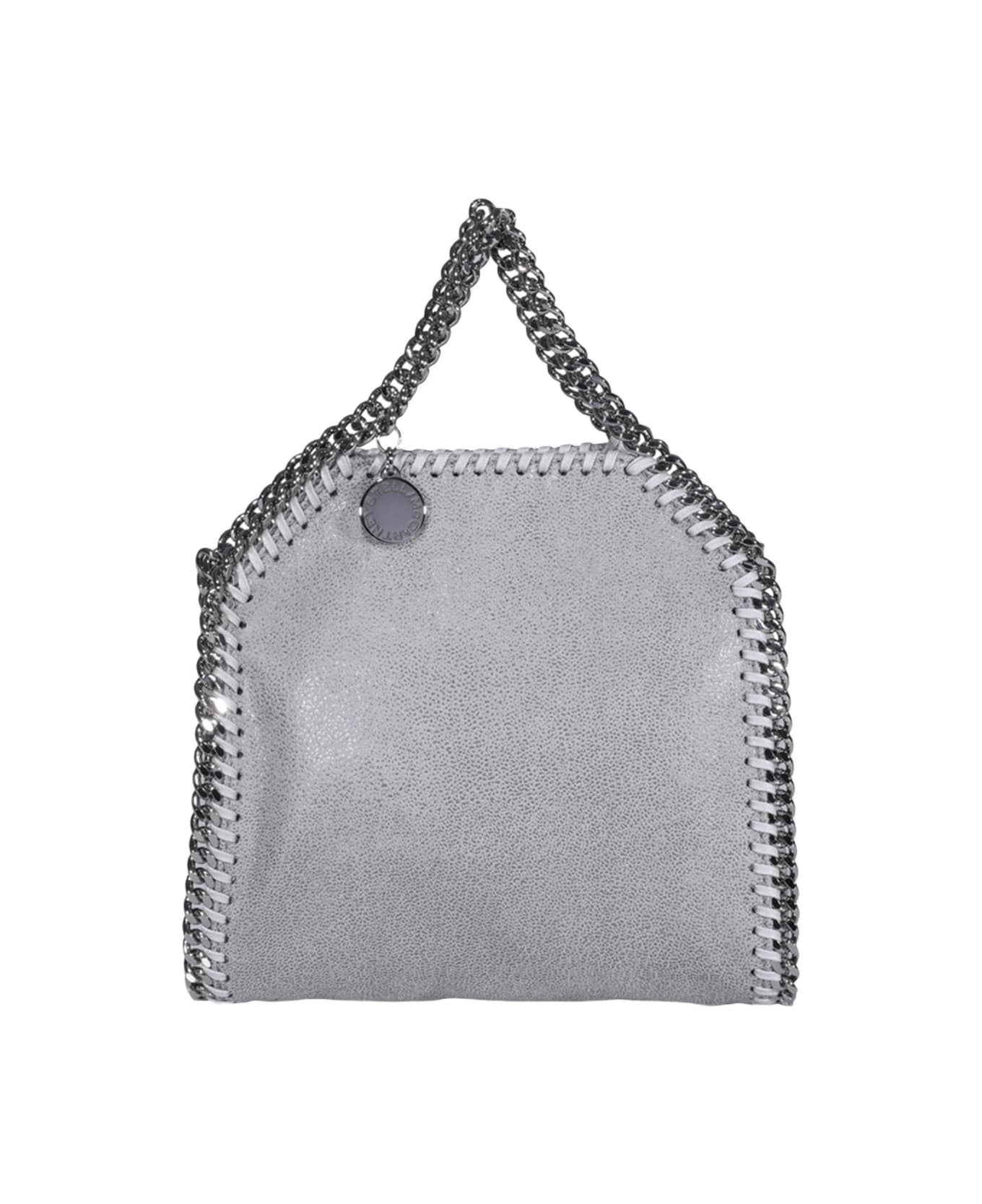 Stella McCartney Pearl Grey Faux Leather Tiny Falabella Tote Bag - Grey
