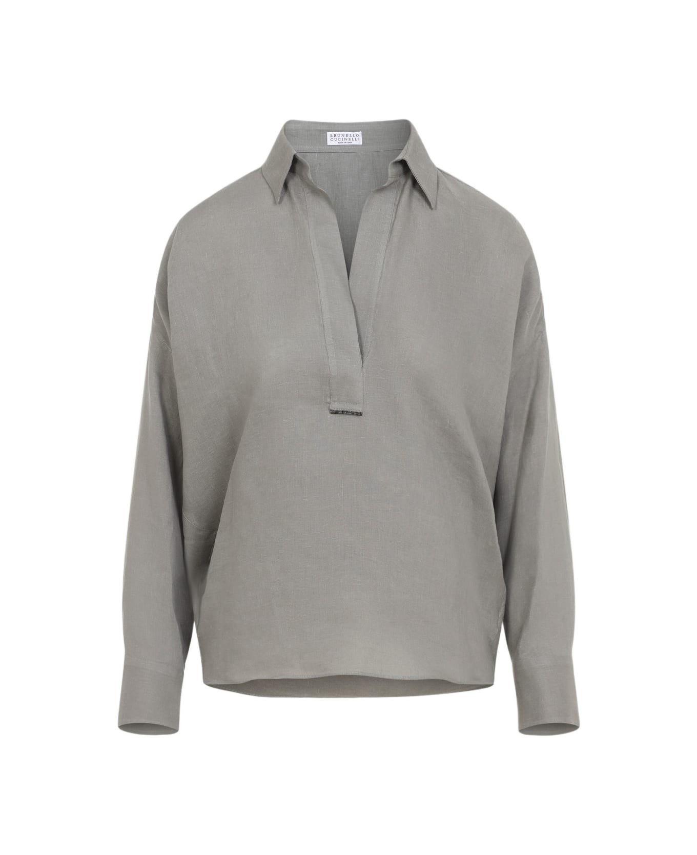 Brunello Cucinelli Linen Blouse - Khaki