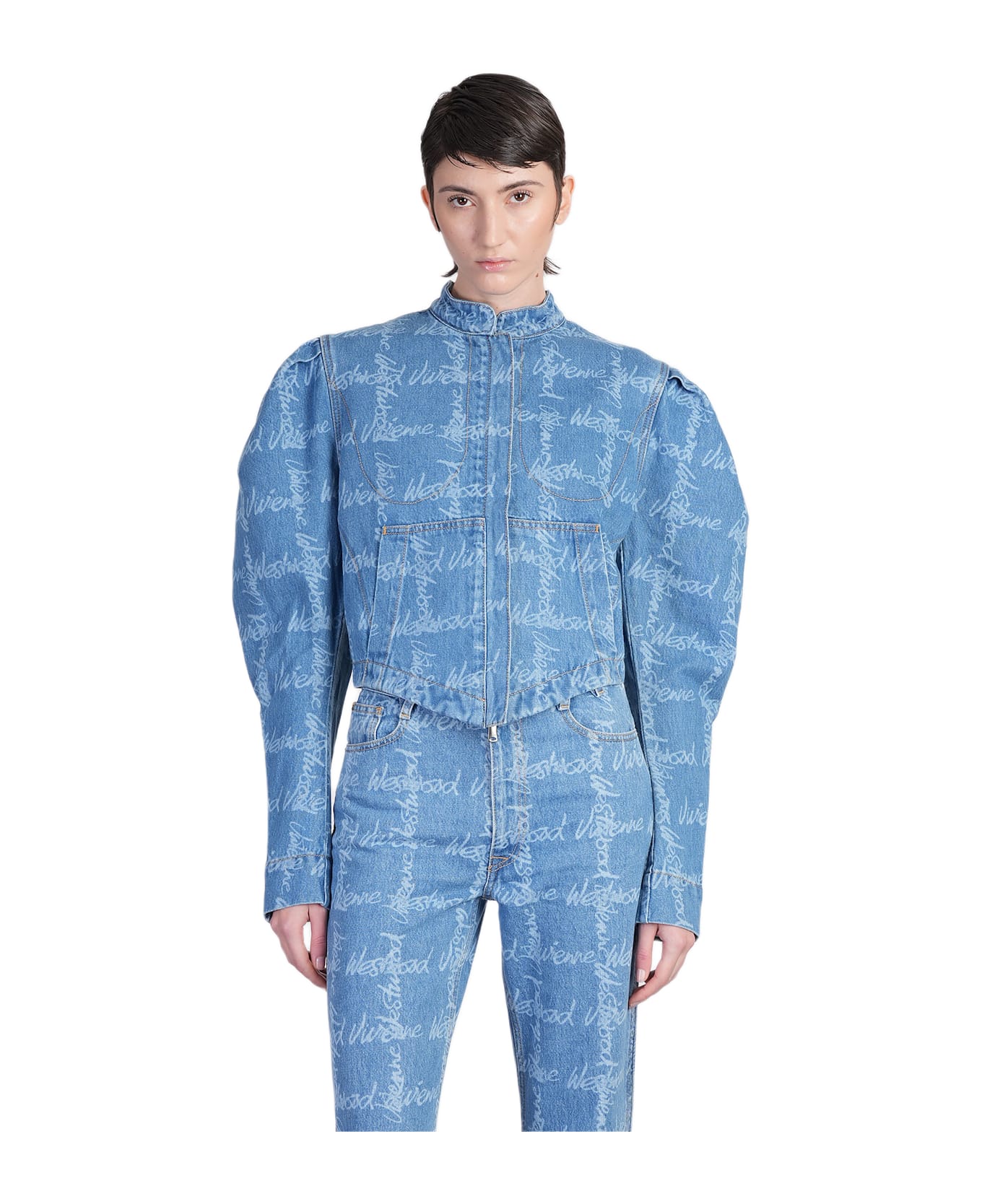 Vivienne Westwood Filli Jacket Denim Jackets In Blue Cotton - BLUE