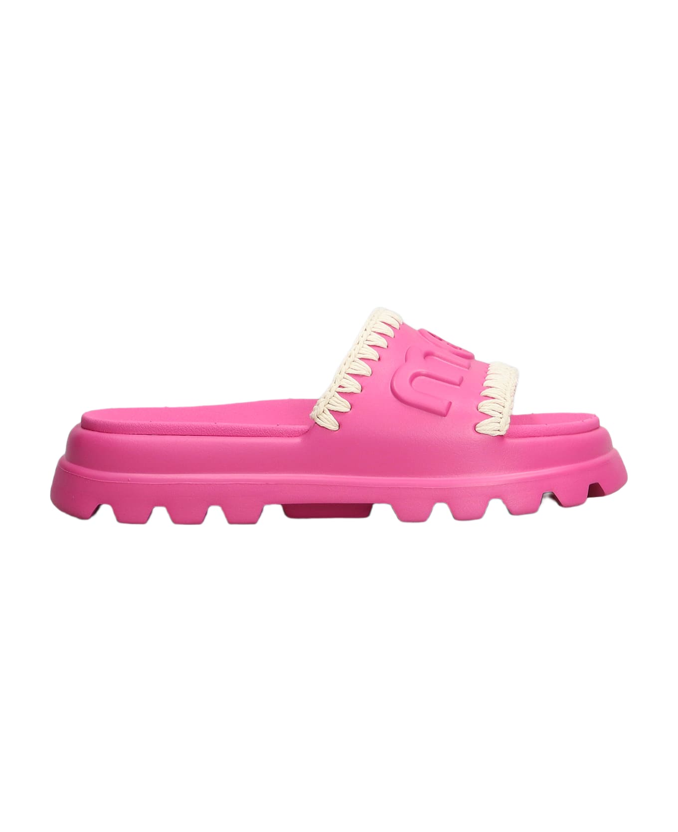 Mou Eva Onepiece Flats In Fuxia Rubber/plasic - fuxia