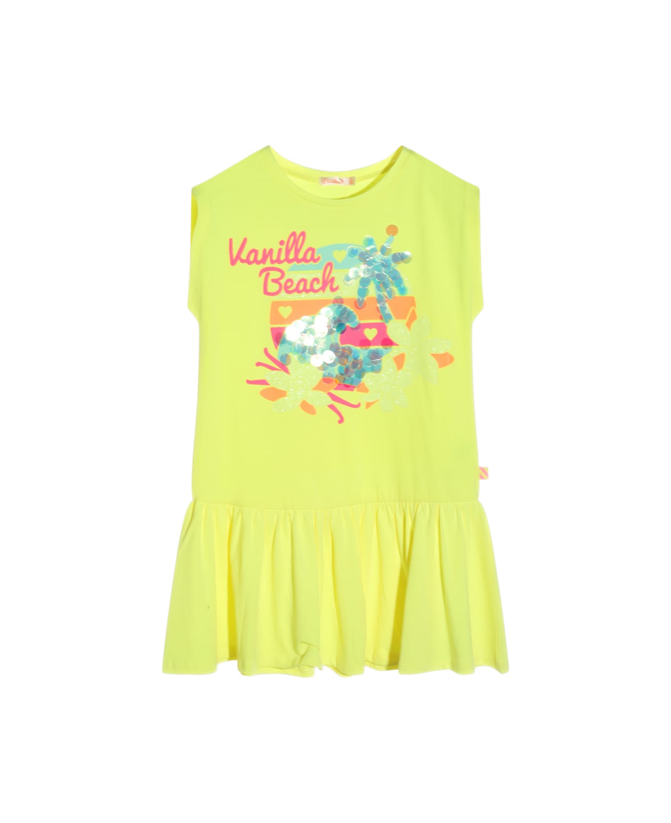 Billieblush Yellow Cotton Dress - GIALLO LIMONE