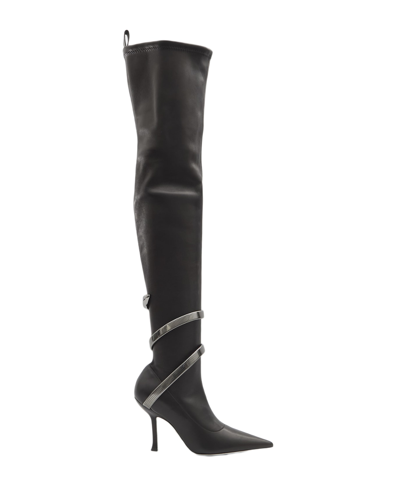 René Caovilla Juniper Cuissard Boots - BLACK