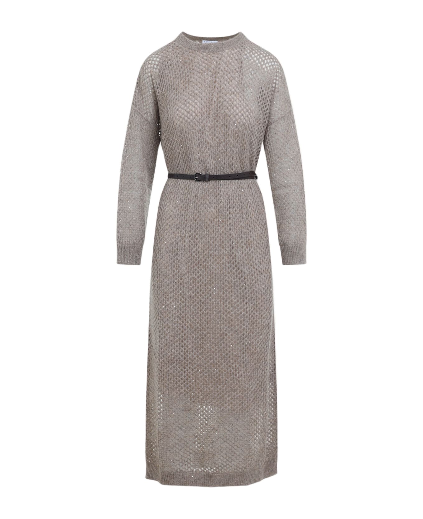 Brunello Cucinelli Knit Long Dress - Brown Caldo