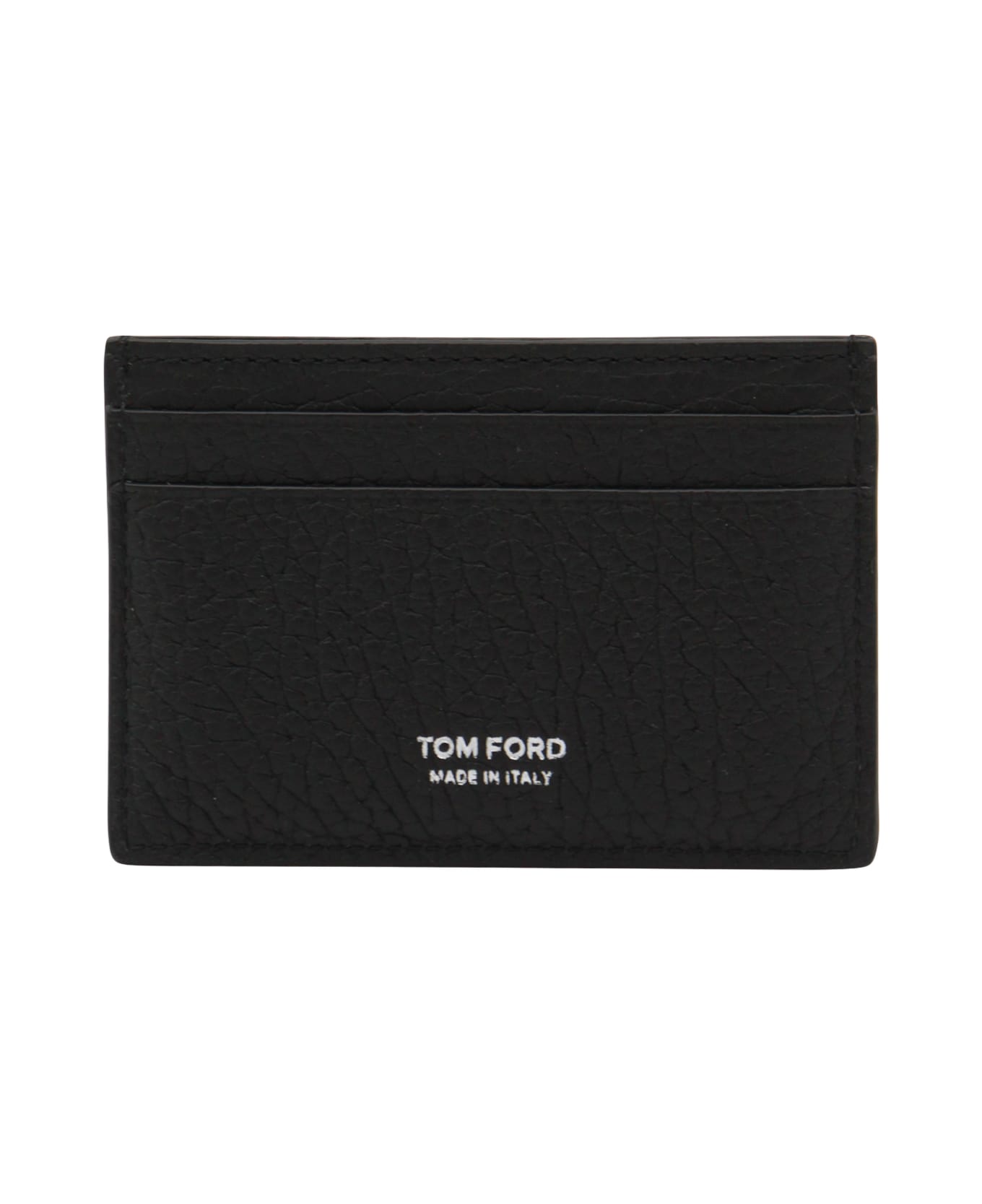 Tom Ford Black Leather Card Holder - Black
