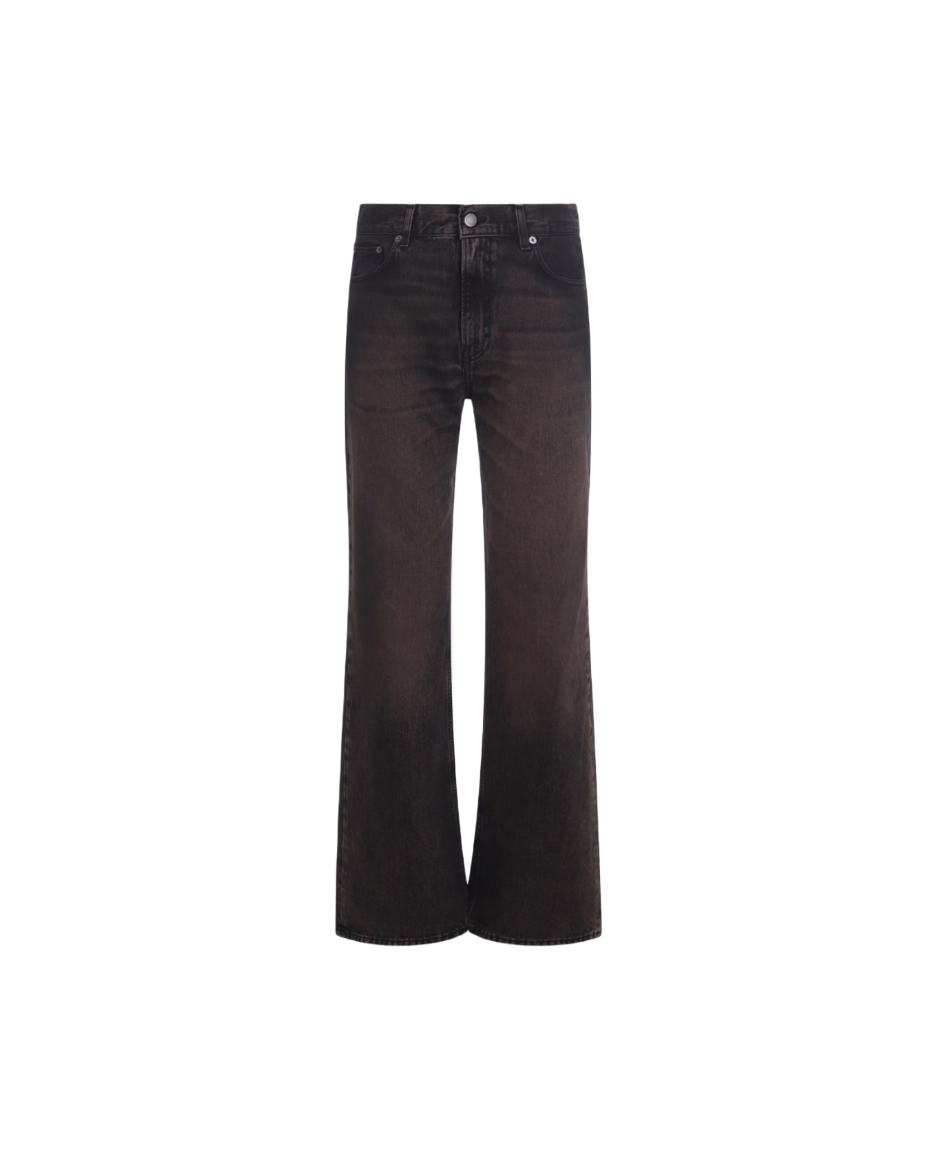 デニム・ジーパン HAIKURE FW25 KOREA BROWN BLACK (HEW03185DF174 L0897) Haikure Black And Brown Cotton Jeans | italist