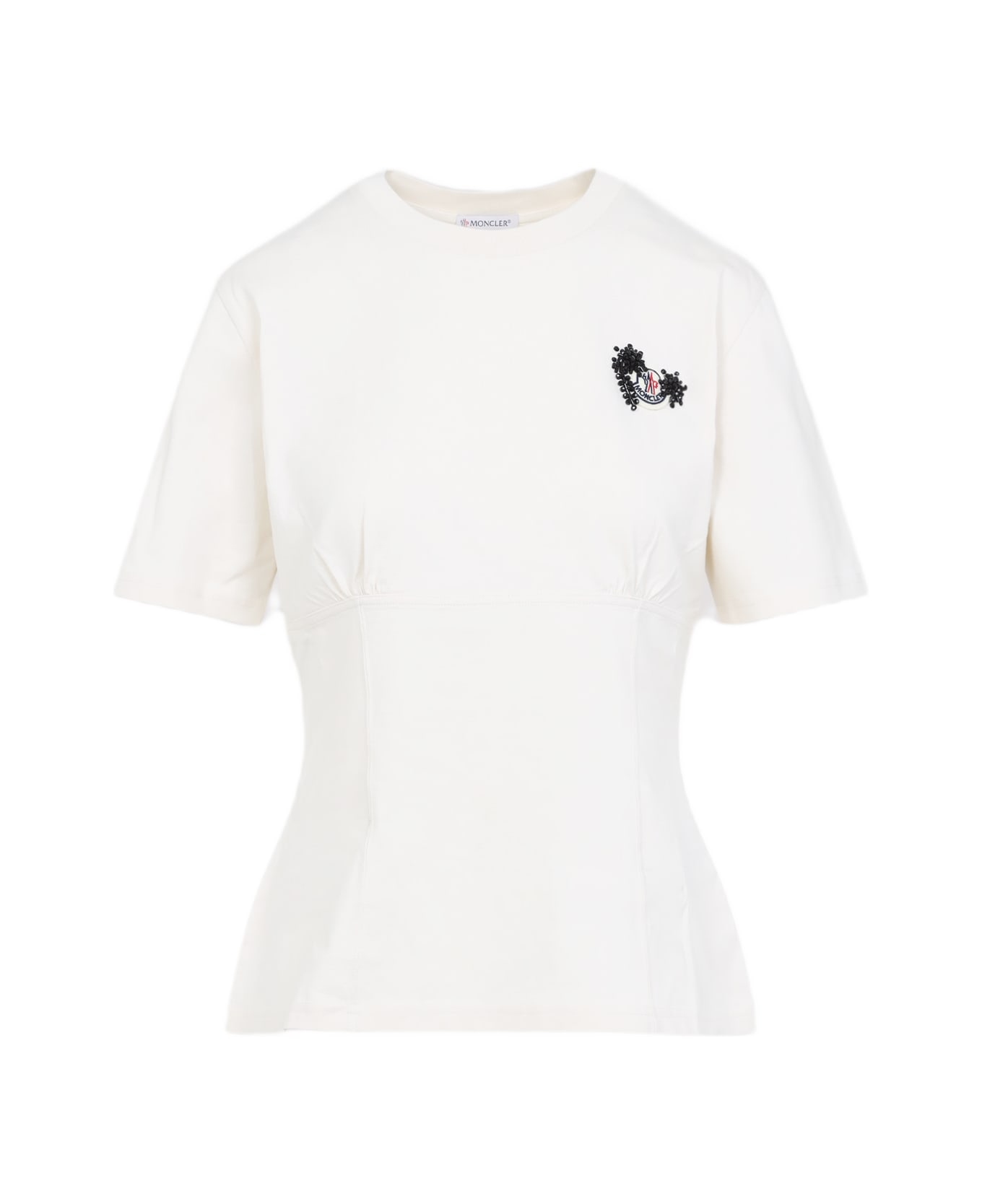Moncler Cotton T-shirt - Cream