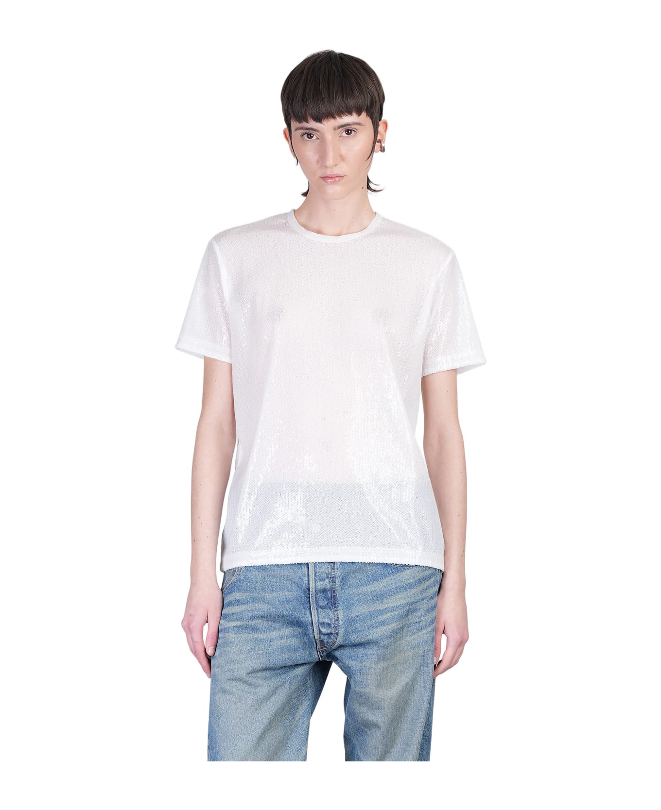 Junya Watanabe T-shirt In White Polyester - white