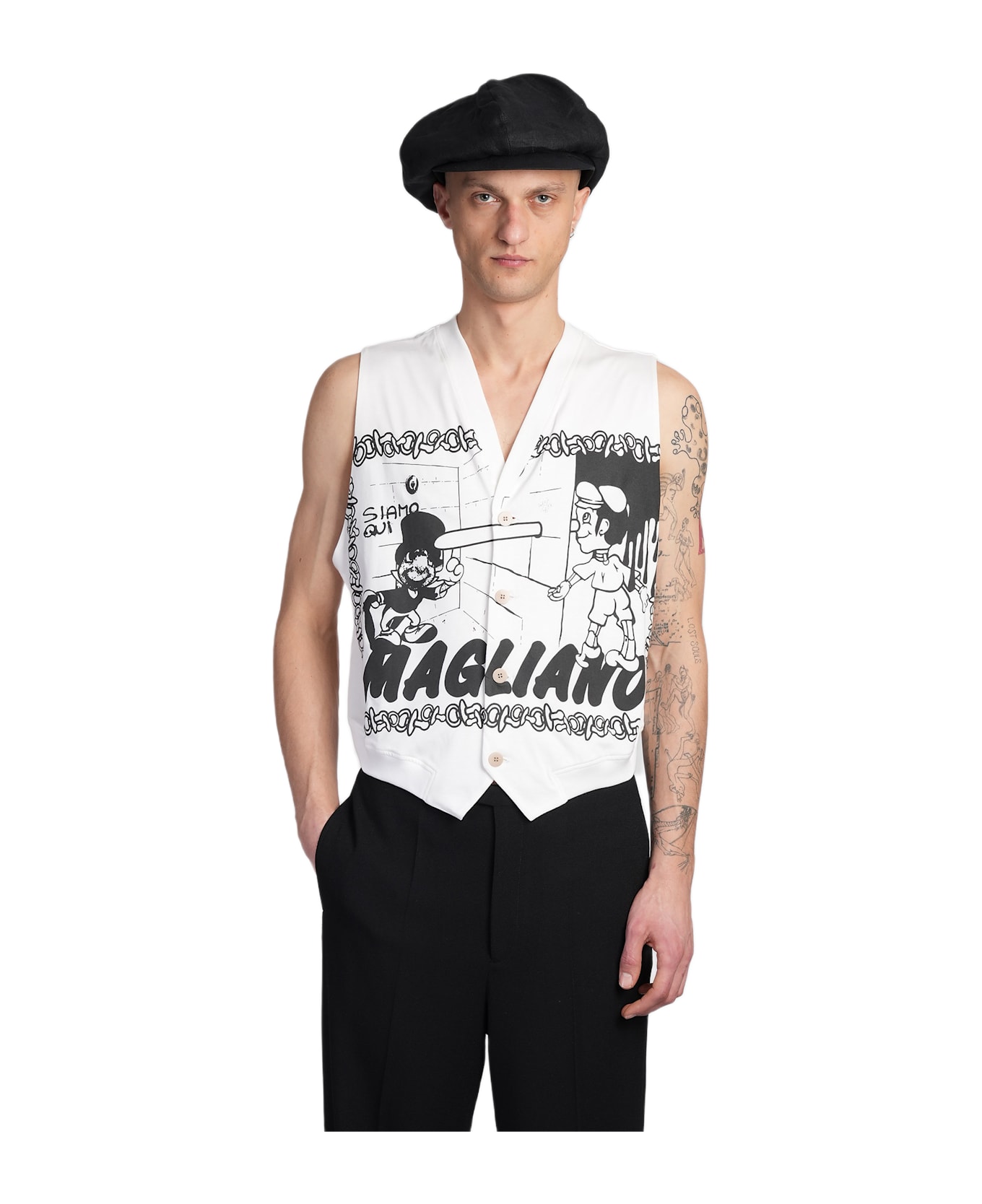 Magliano Vest In White Cotton - white