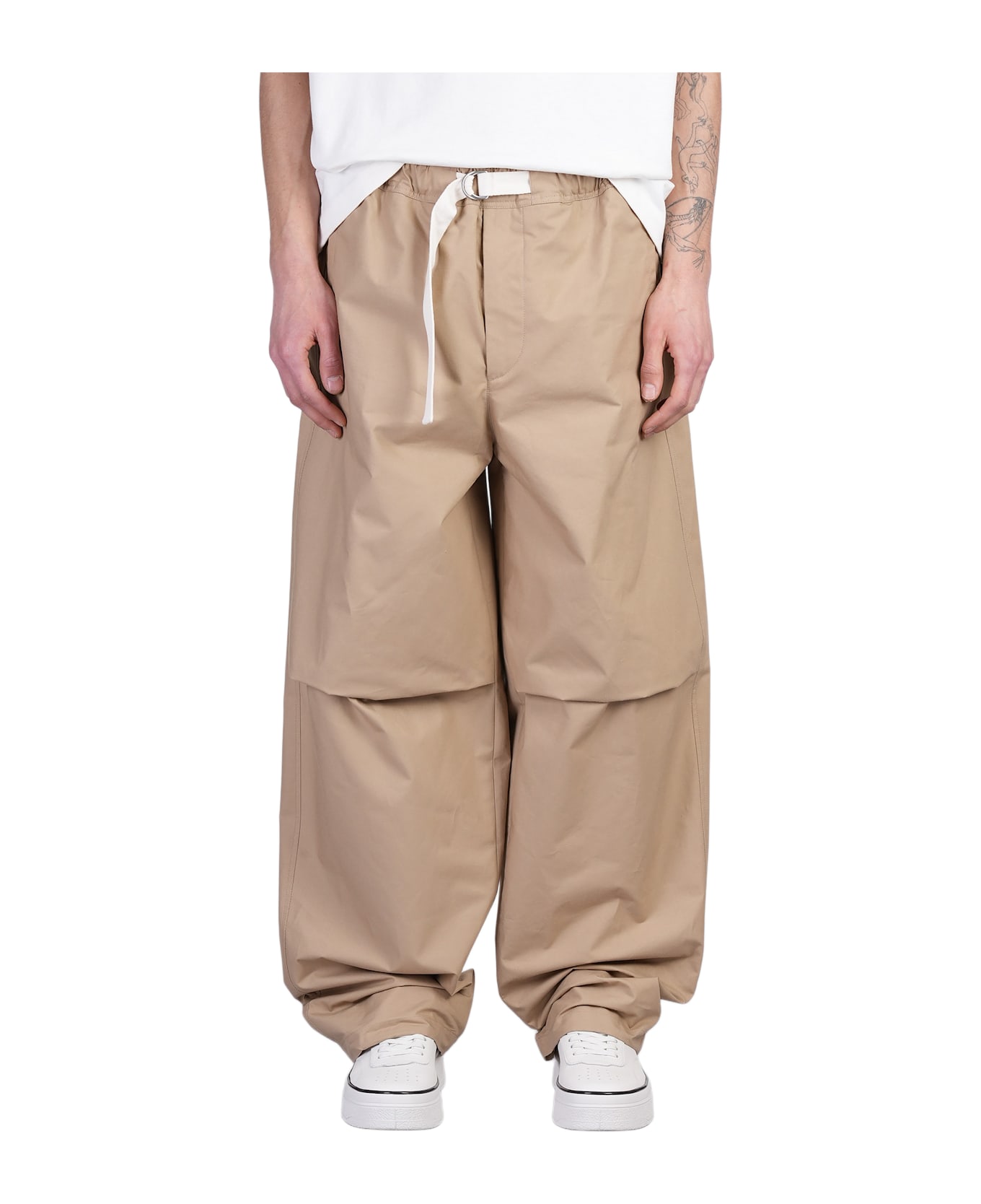 Jil Sander Pants In Beige Cotton - beige