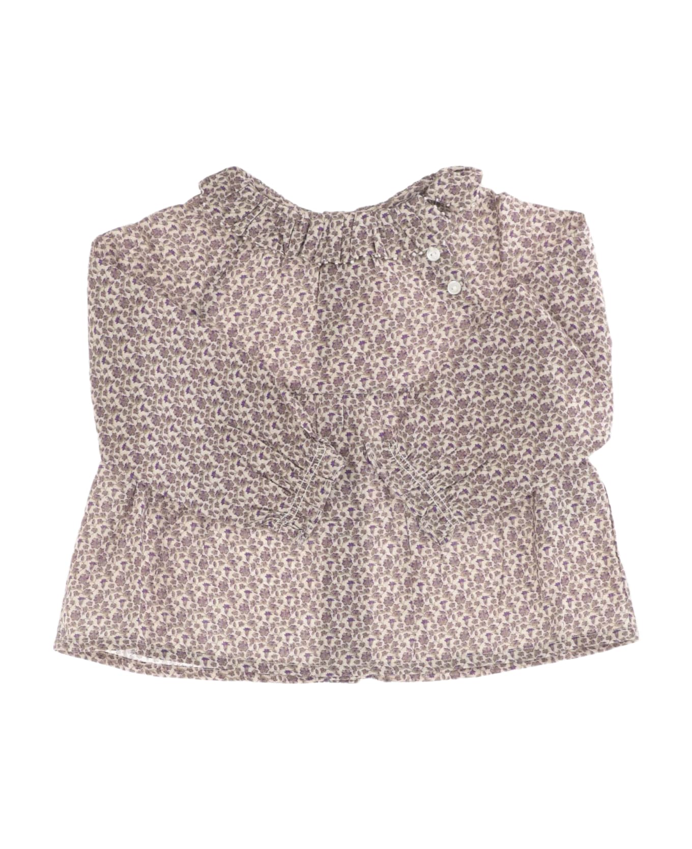 Bonpoint Cotton Blouse With Floral Pattern - Red