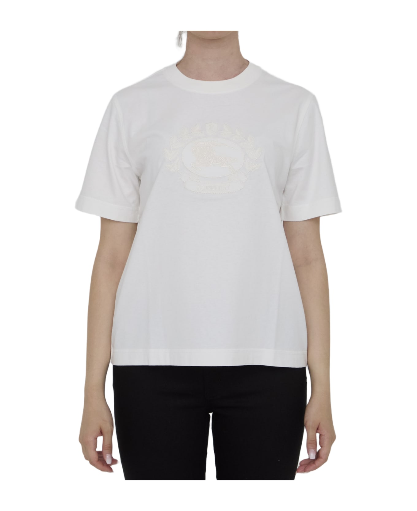 Burberry T-shirt With Ekd - WHITE