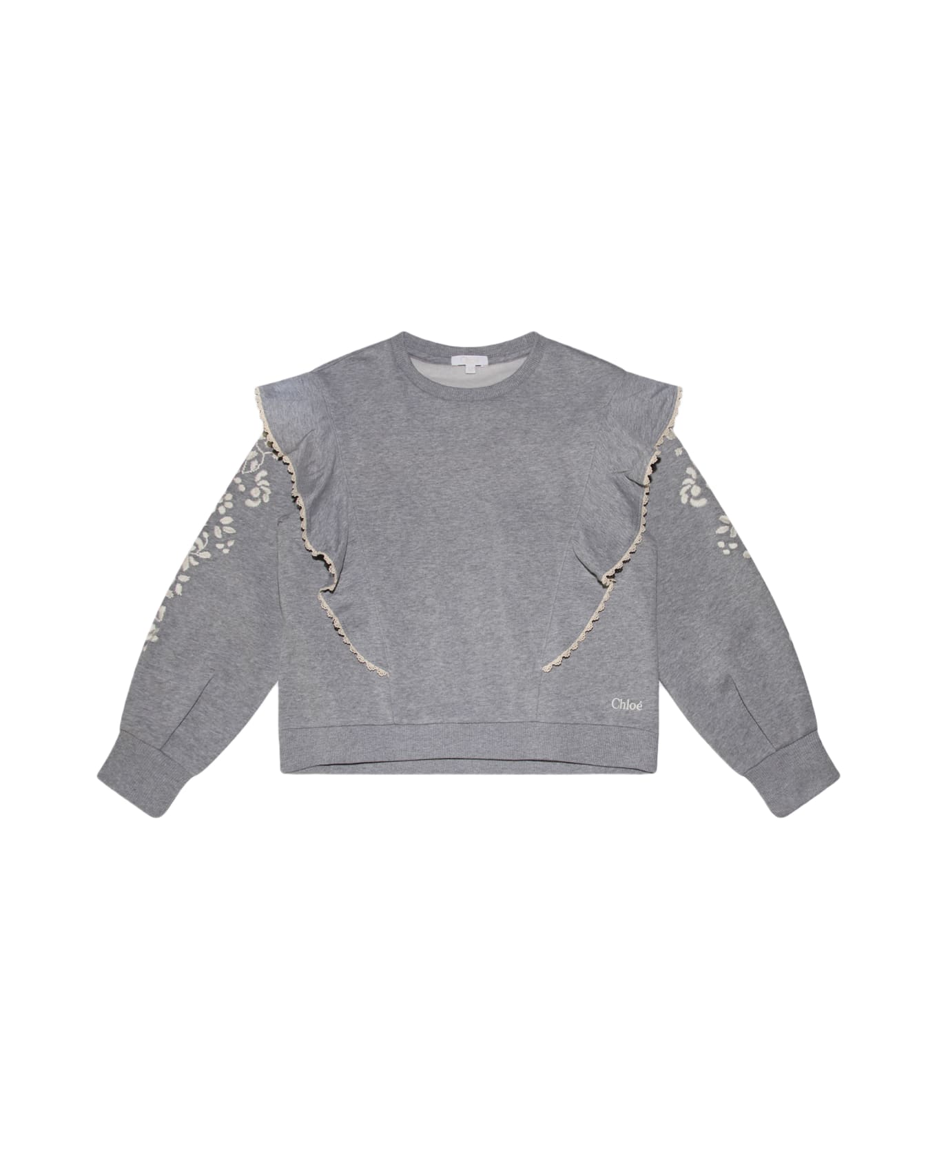 Chloé Grey Cotton Sweatshirt - Grey