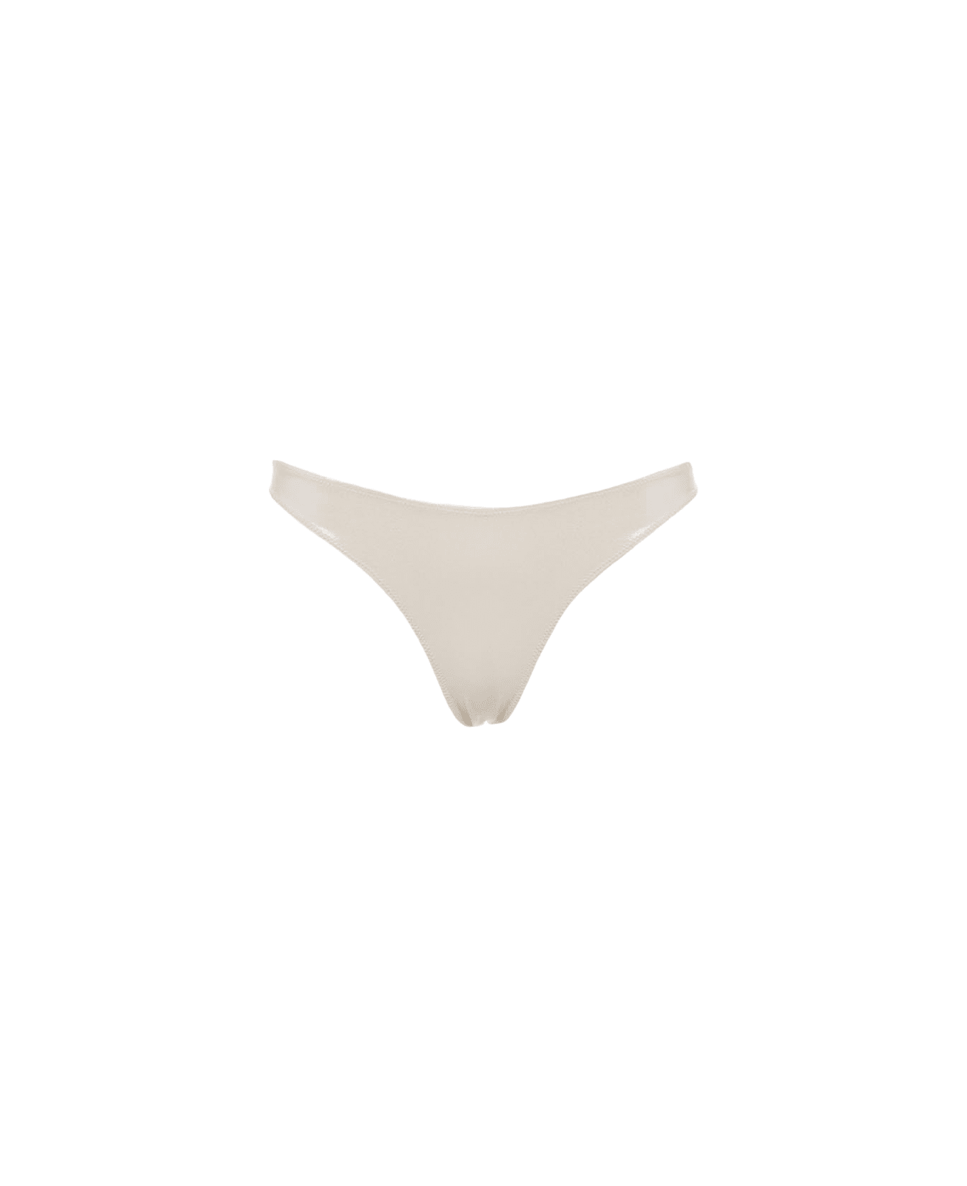 MC2 Saint Barth Woman Lamina Gold Cheeky Swim Briefs Naomi - WHITE