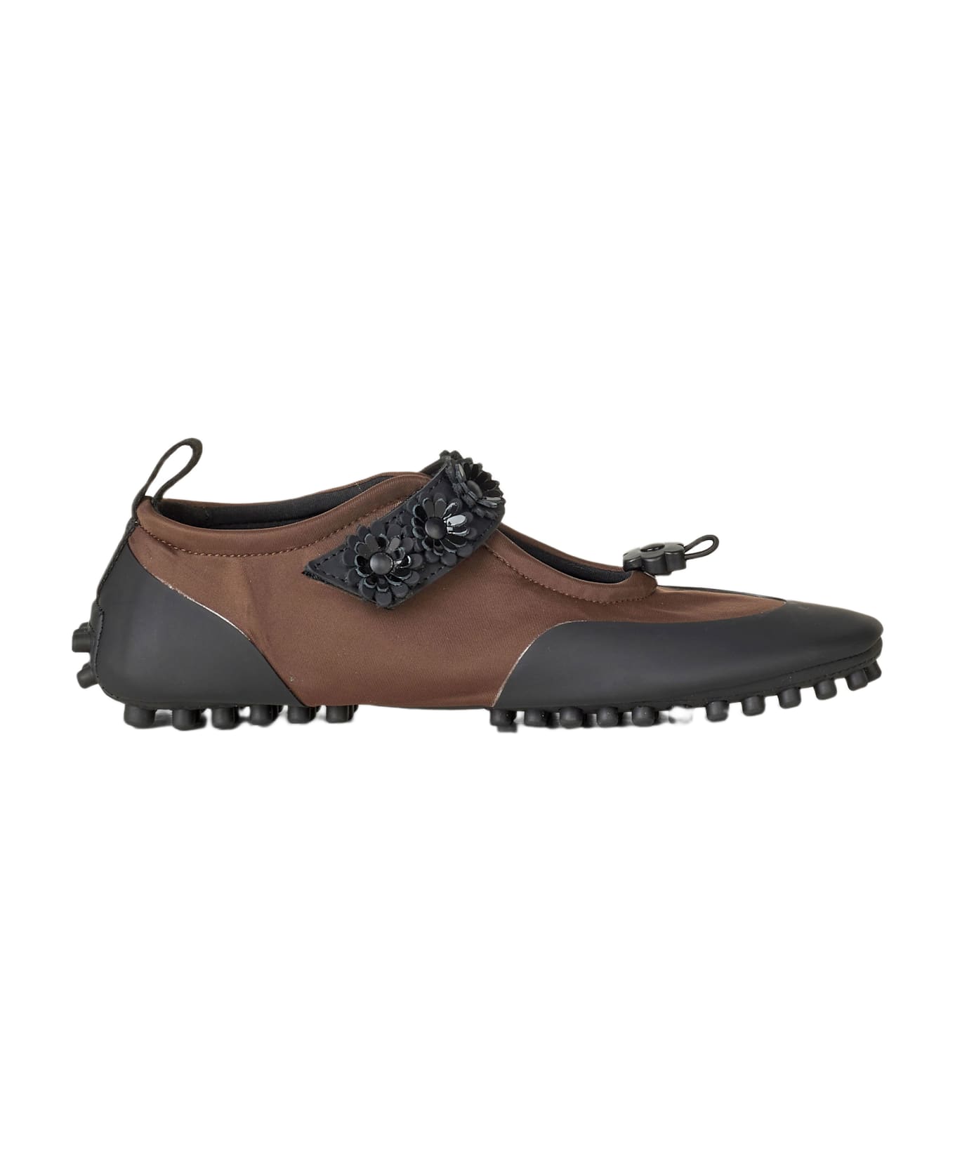 Cecilie Bahnsen Bess Mary Jane Flat Neoprene - Brown
