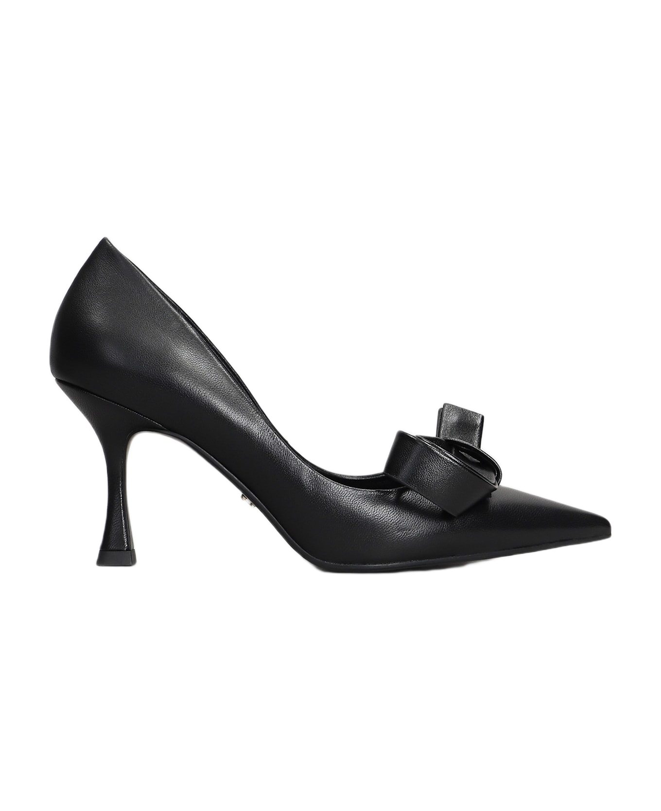 Lola Cruz Cynthia Pump 80 Pumps In Black Leather - black