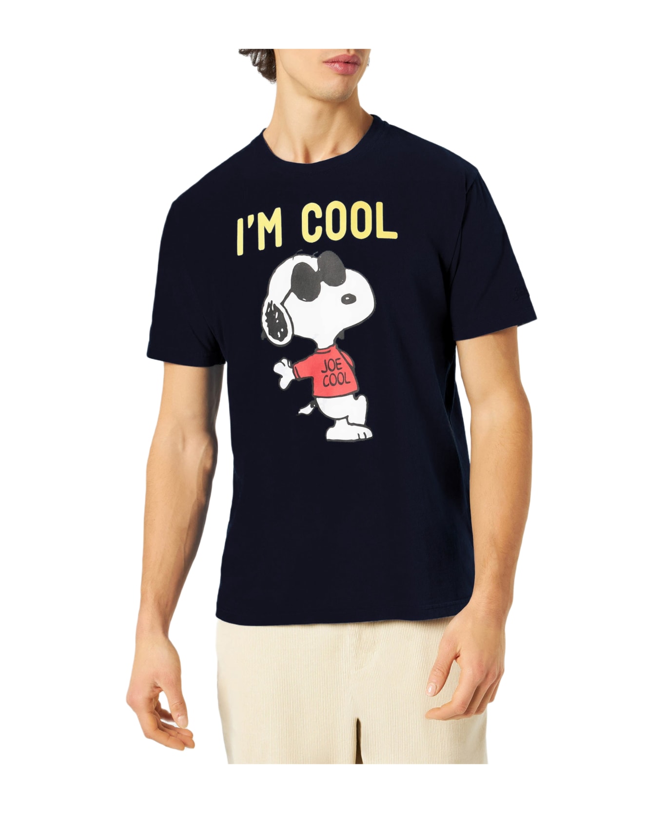 MC2 Saint Barth Man T-shirt Snoopy I'm Cool Print | Peanuts Special Edition - BLUE