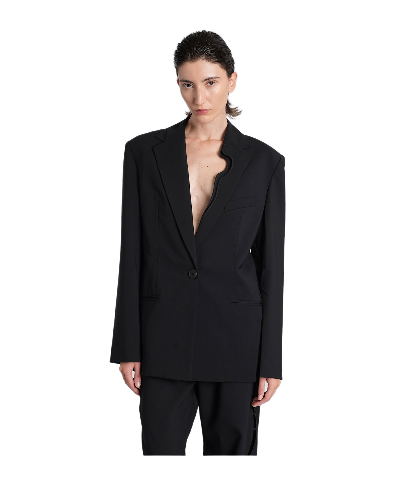 Christopher Esber Blazer In Black Wool - black