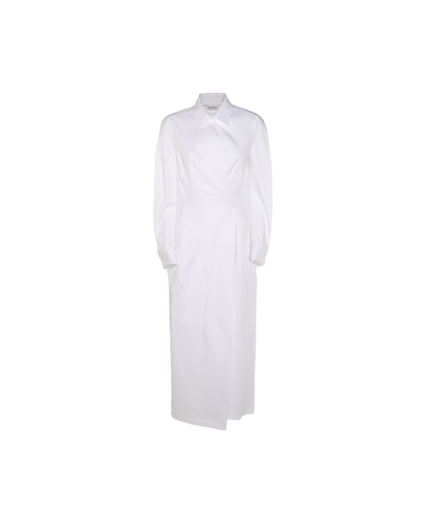 Max Mara White Cotton Balzac Dress - White