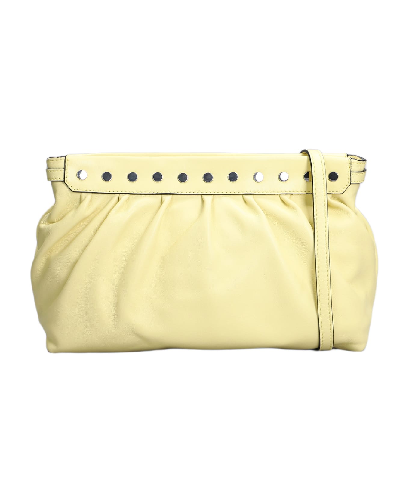 Isabel Marant Luz Clutch In Yellow Leather - yellow クラッチバッグ