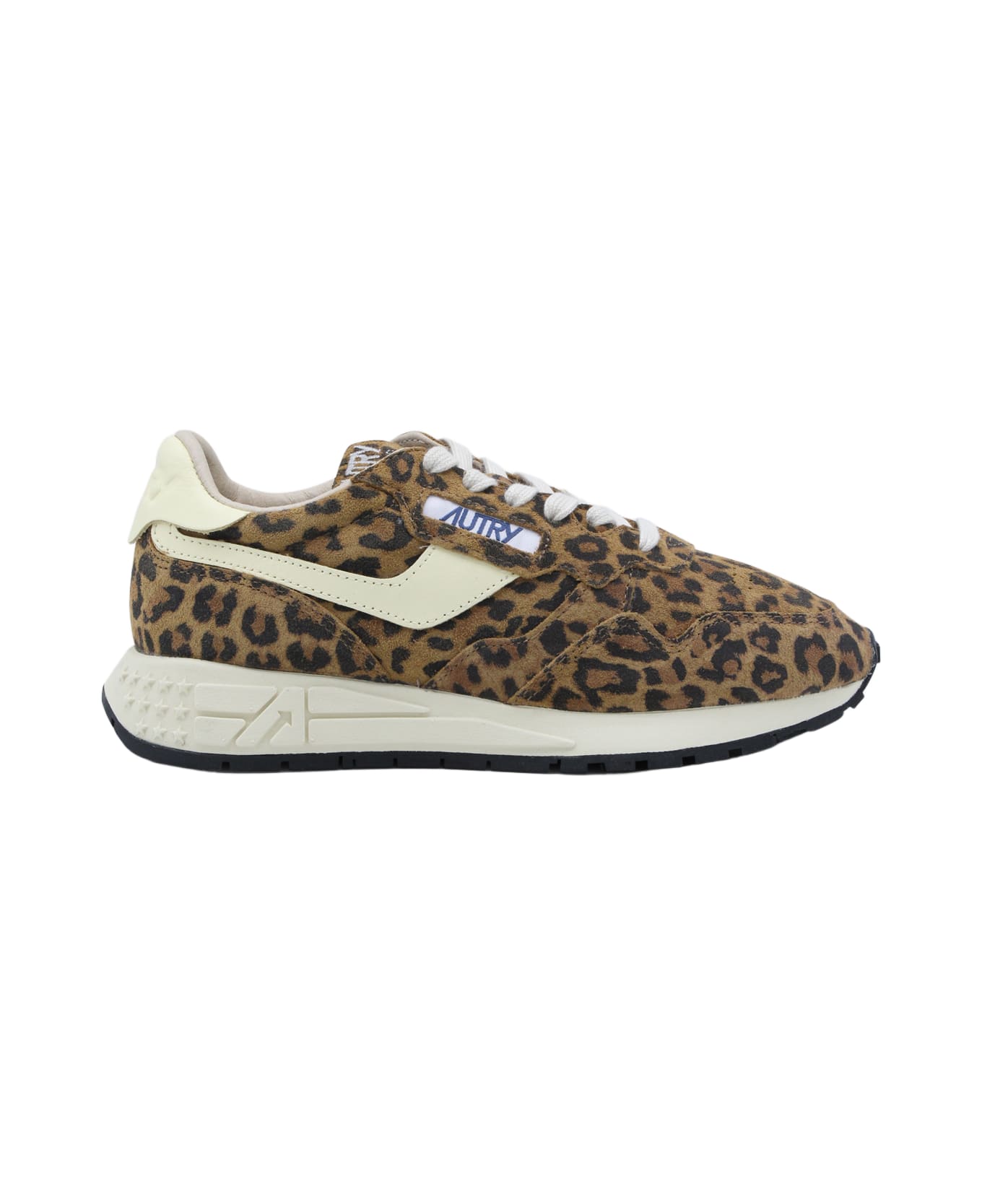 Autry Leopard And Beige Leather Sneakers - SUELEO/LEA LIGHTLEO/RUT